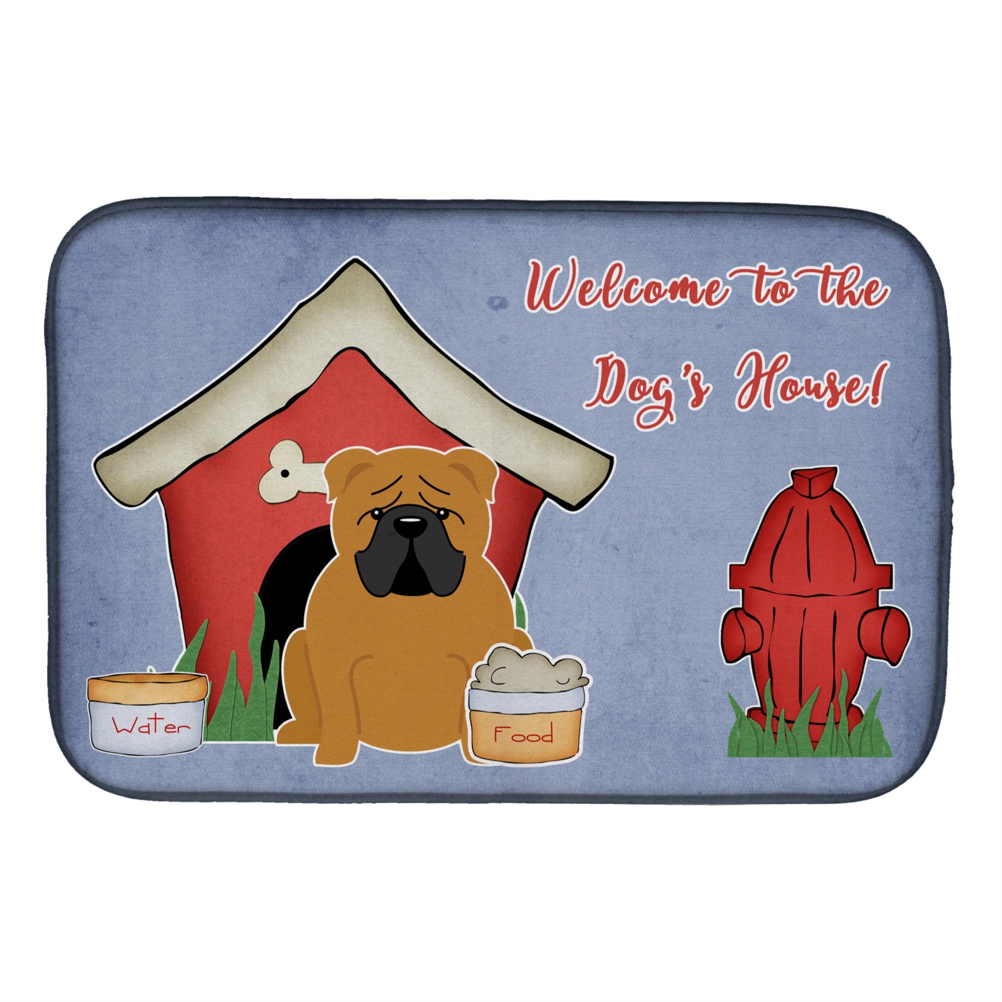 'Caroline'S Treasures Bb2876Ddm Dish Drying Mat, 14'''' X 21'''', Dog House''