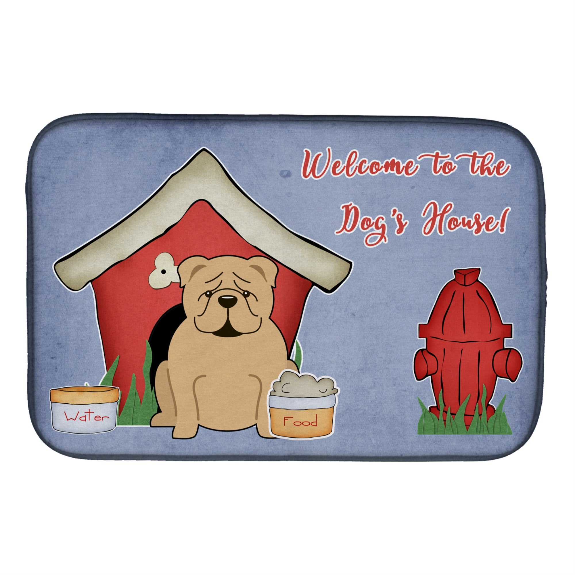 'Caroline'S Treasures Dog House Collection English Bulldog Fawn Dish Drying Mat, 14 X 21''