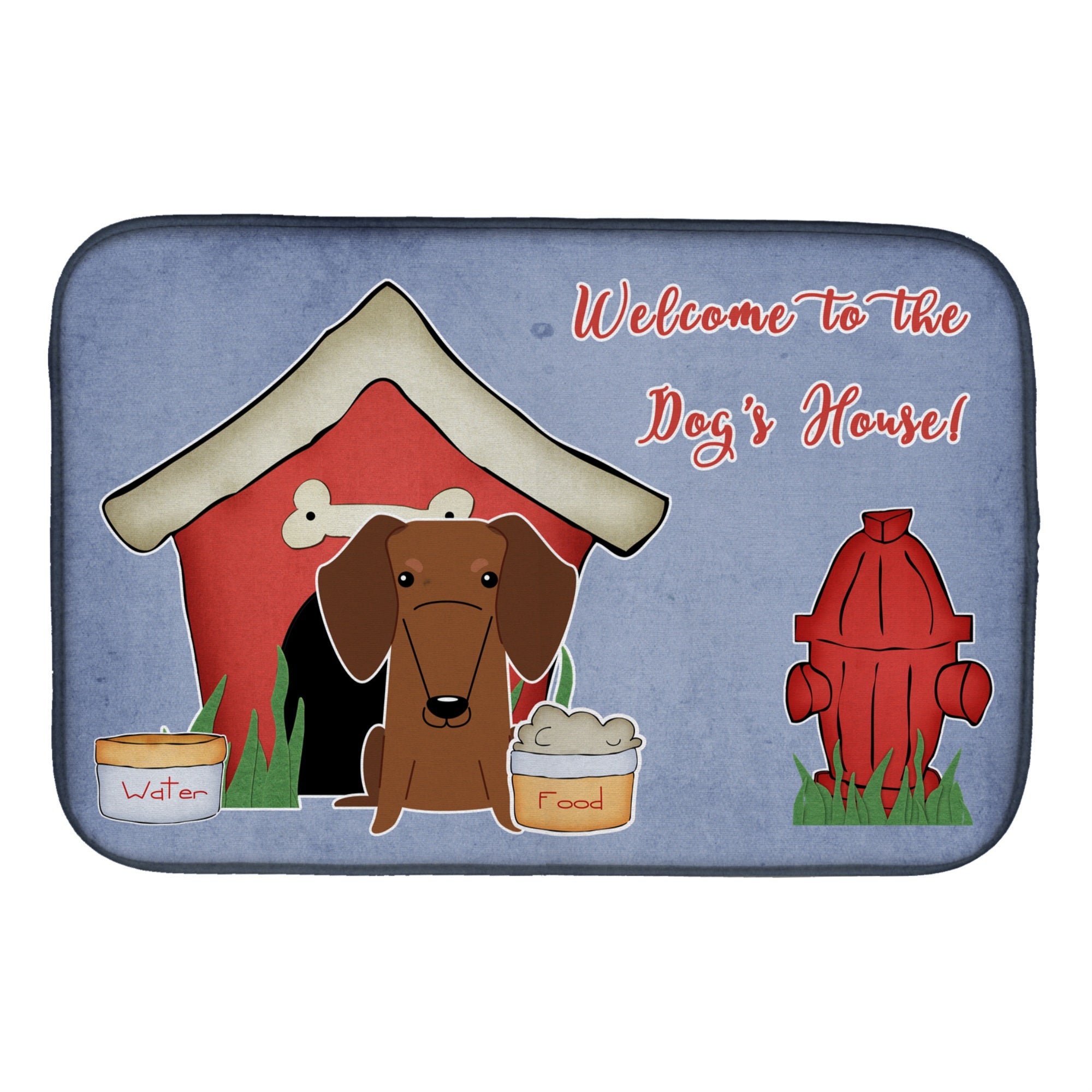 'Caroline'S Treasures Bb2884Ddm Dish Drying Mat, 14'''' X 21'''', Dog House''
