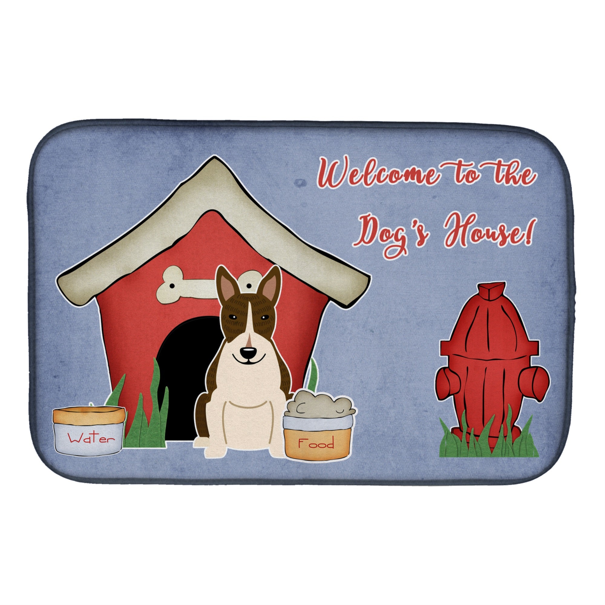 'Caroline'S Treasures Dog House Collection Bull Terrier Dark Brindle Dish Drying Mat, 14'''' X 21''''''
