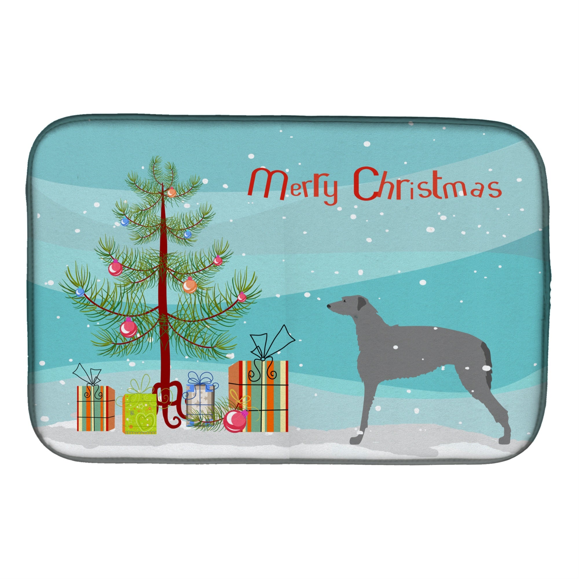 'Caroline'S Treasures Scottish Deerhound Tree Dish Drying Mat, 14'''' X 21''''''