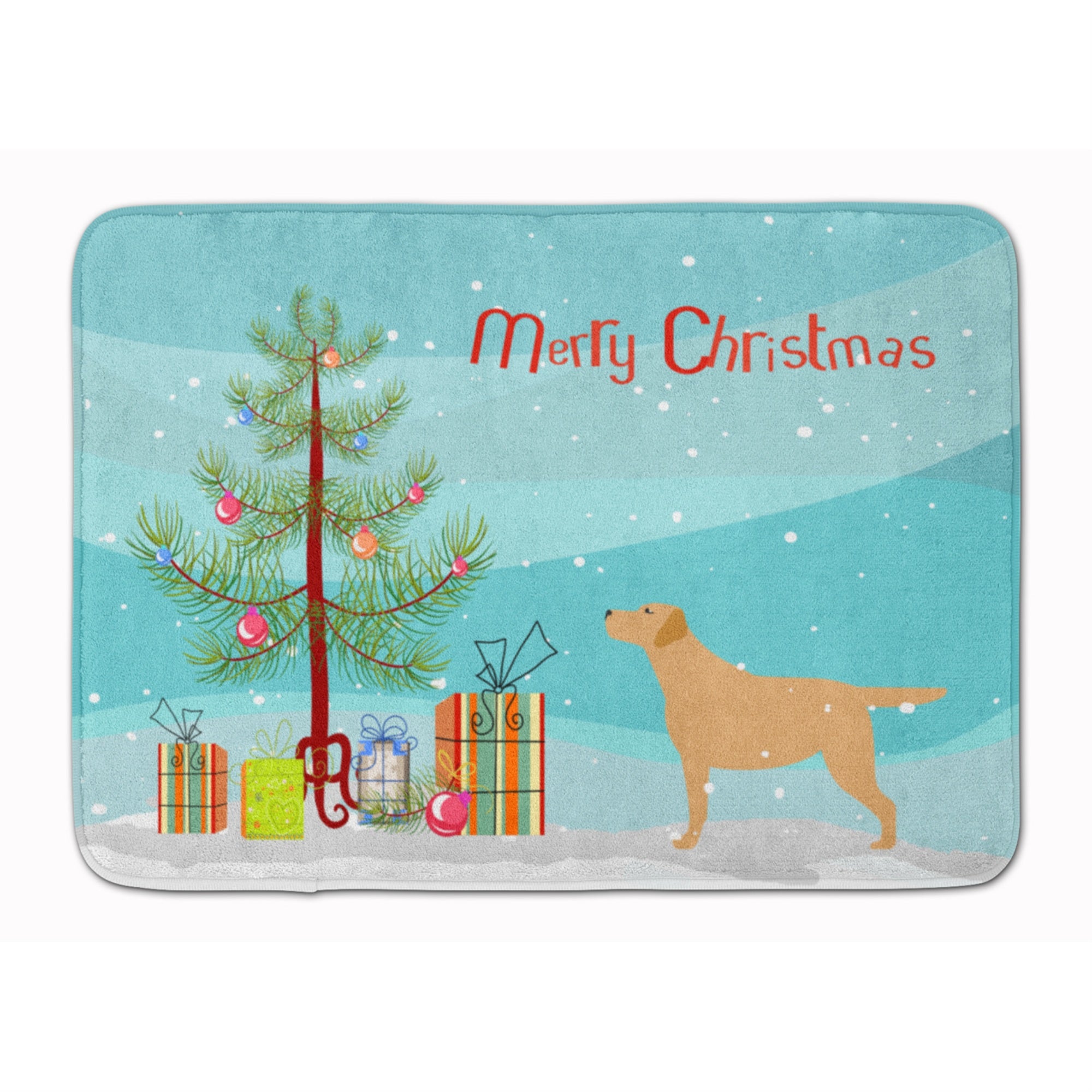 Carolines Treasures Yellow Labrador Retriever Christmas Floor Mat, 19 x 27, Multicolor