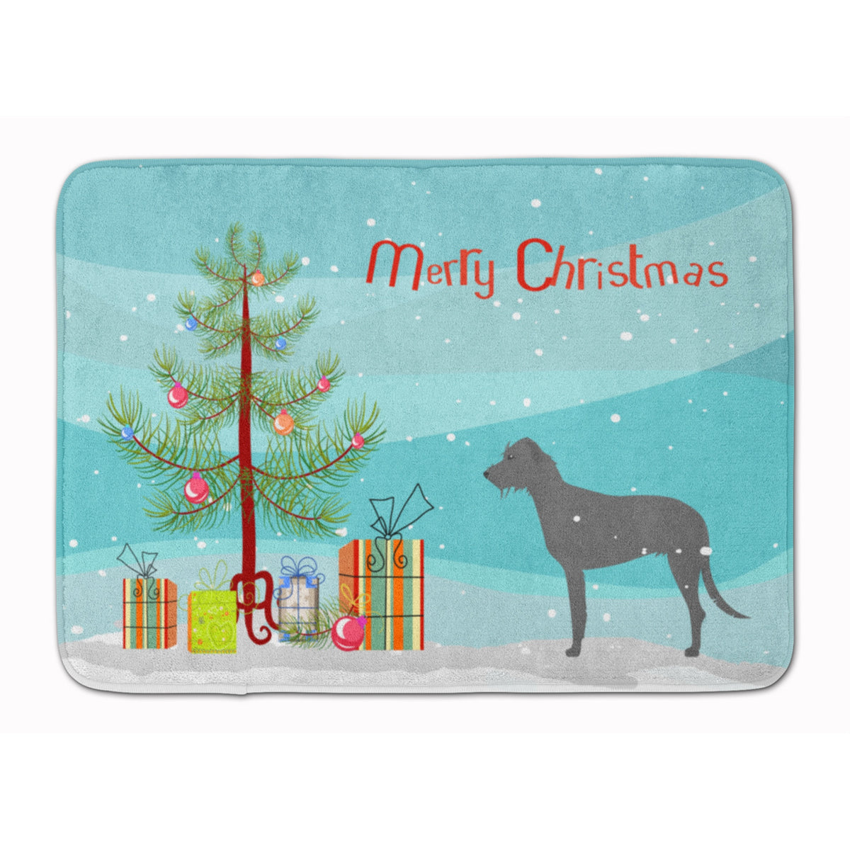 'Caroline'S Treasures Irish Wolfhound Merry Christmas Tree Floor Mat, 19'''' X 27'''', Multicolor''
