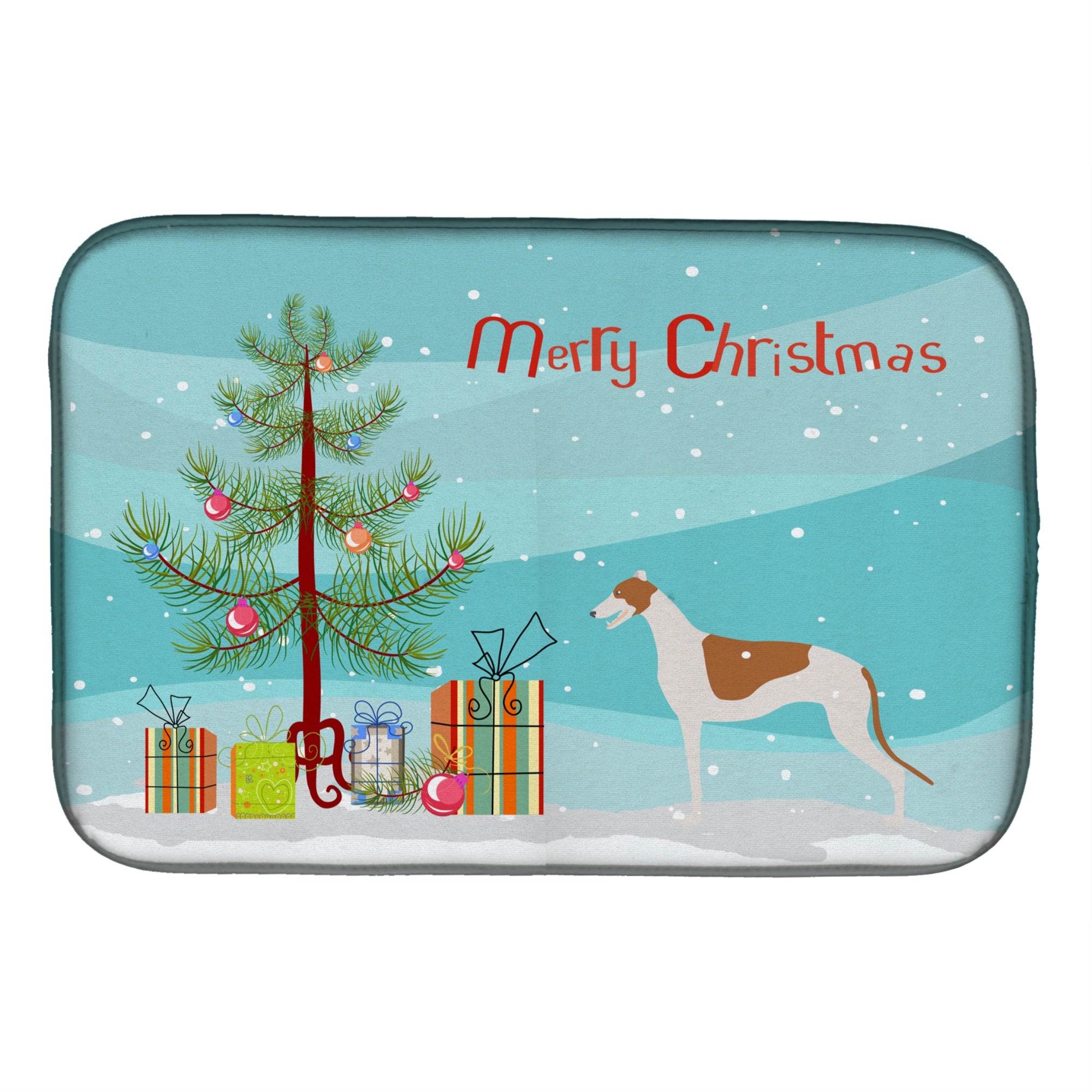 'Caroline'S Treasures Greyhound Tree Dish Drying Mat, 14'''' X 21''''''