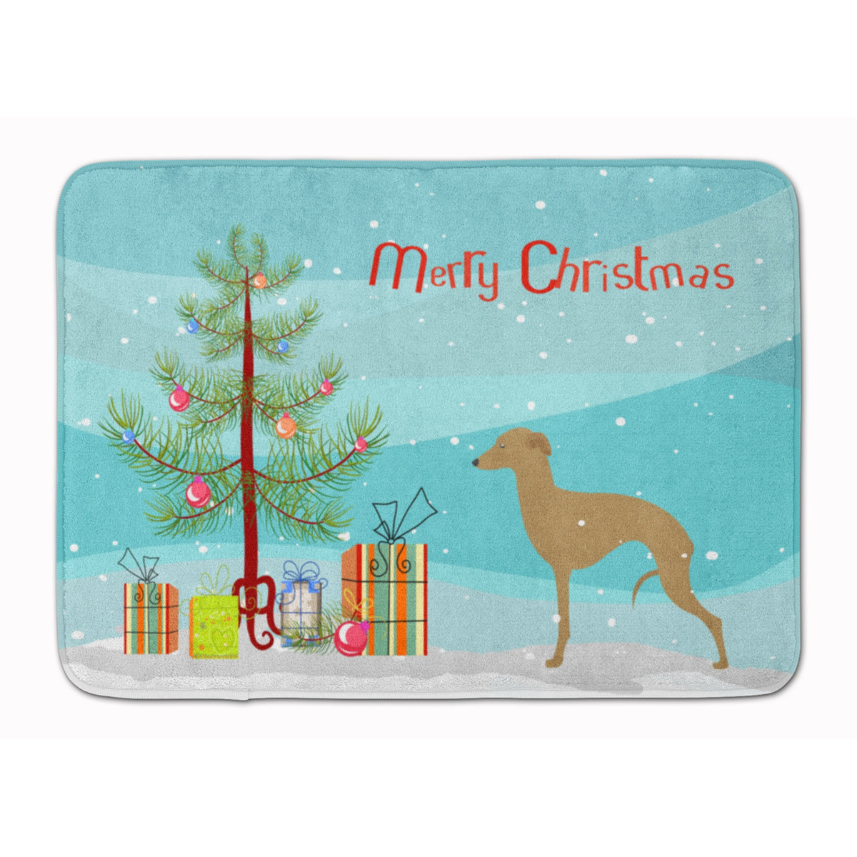 'Caroline'S Treasures Italian Greyhound Merry Christmas Tree Floor Mat, 19'''' X 27'''', Multicolor''