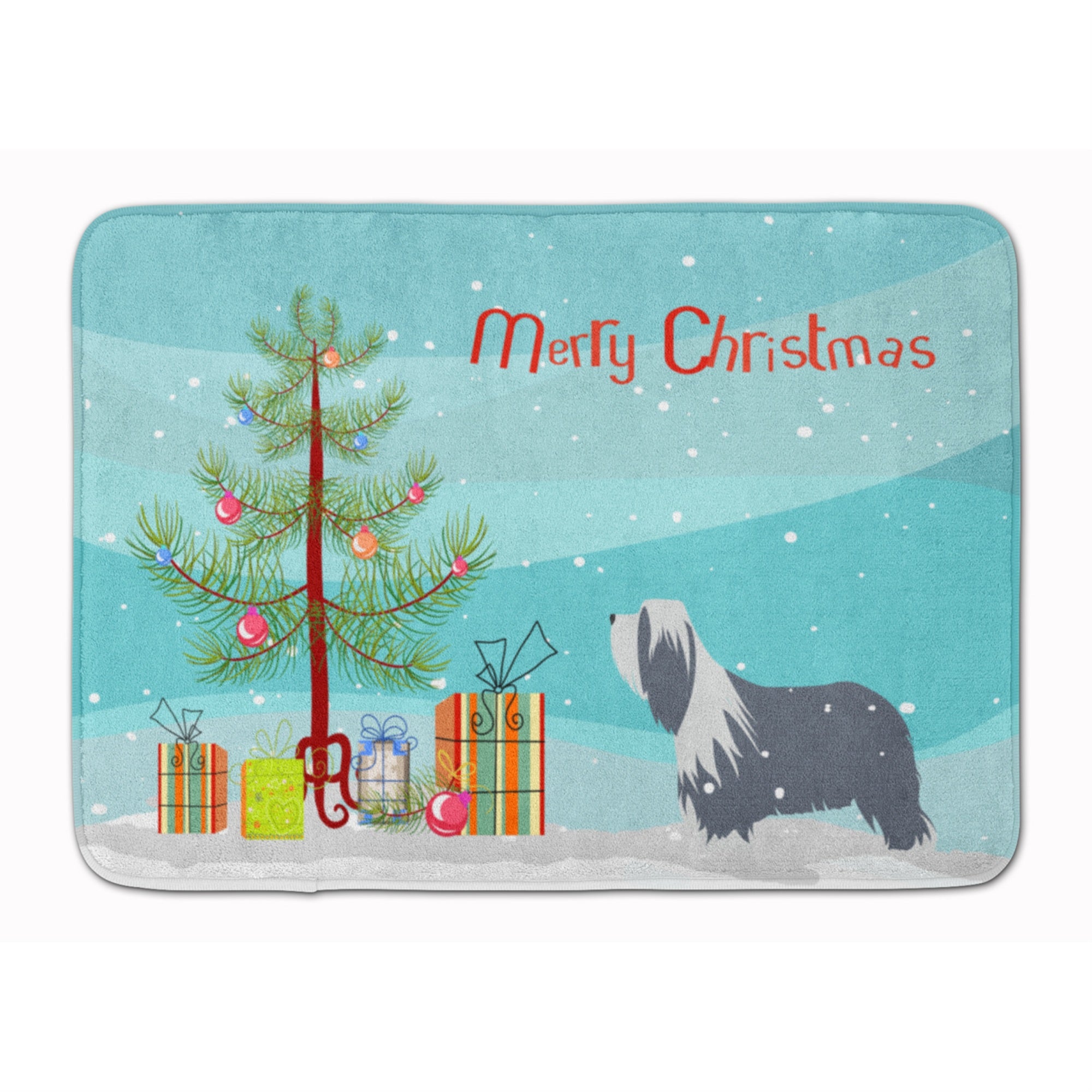 'Caroline'S Treasures Bearded Collie Dog Merry Christmas Tree, 19'''' X 27'''', Multicolor''