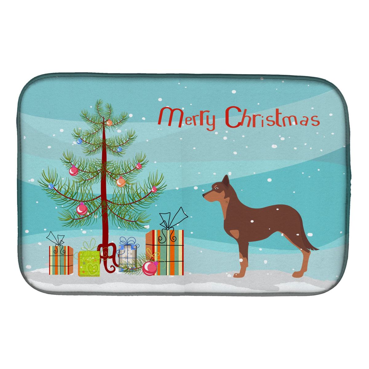 'Caroline'S Treasures Australian Kelpie Dog Tree Dish Drying Mat, 14'''' X 21''''''