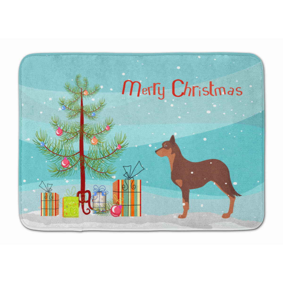 'Caroline'S Treasures Australian Kelpie Dog Christmas Tree Floor Mat, 19'''' X 27'''', Multicolor''