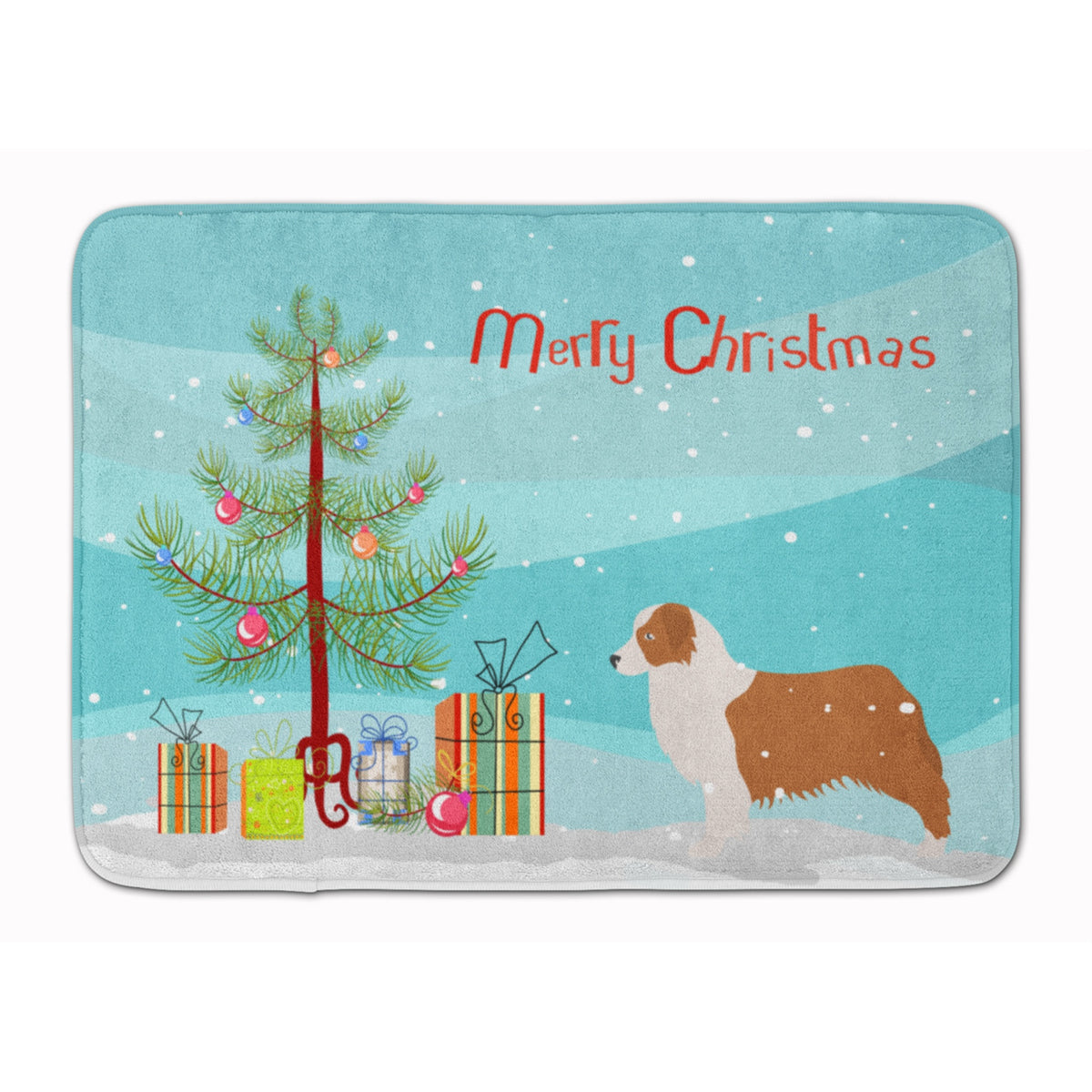 'Caroline'S Treasures Australian Shepherd Dog Christmas Tree Floor Mat, 19'''' X 27'''', Multicolor''