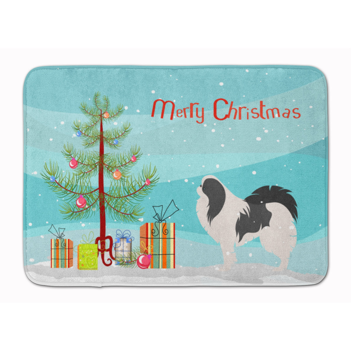 'Caroline'S Treasures Japanese Chin Merry Christmas Tree Floor Mat, 19'''' X 27'''', Multicolor''