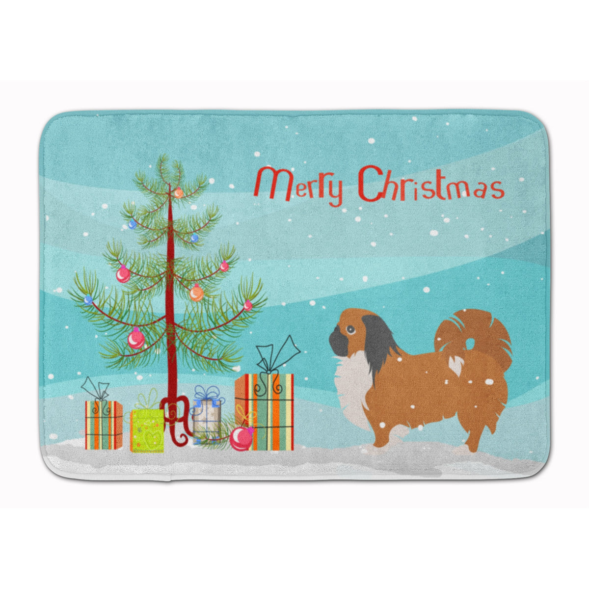 'Caroline'S Treasures Pekingese Merry Christmas Tree Floor Mat, 19'''' X 27'''', Multicolor''