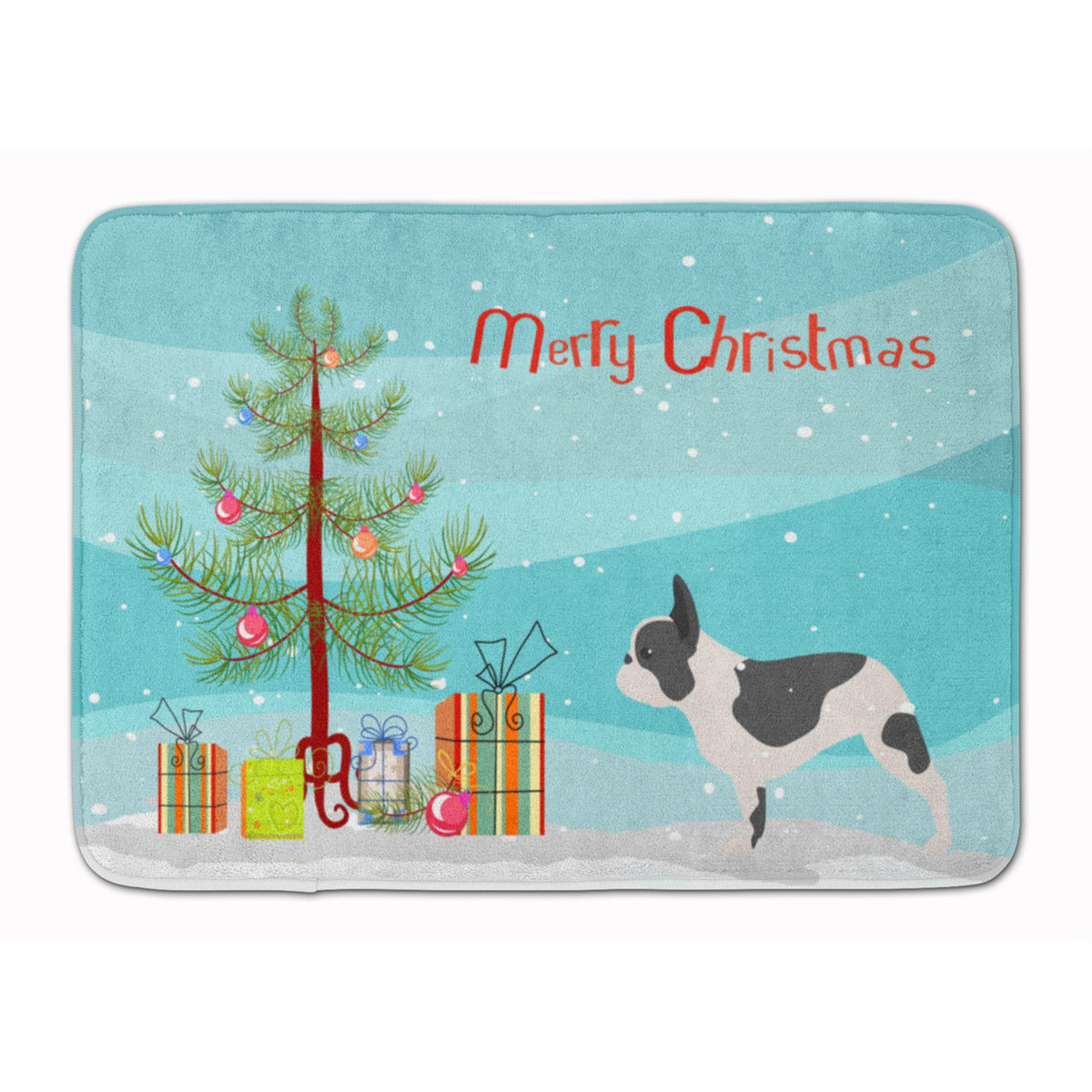 'Caroline'S Treasures French Bulldog Merry Christmas Tree Floor Mat, 19'''' X 27'''', Multicolor''