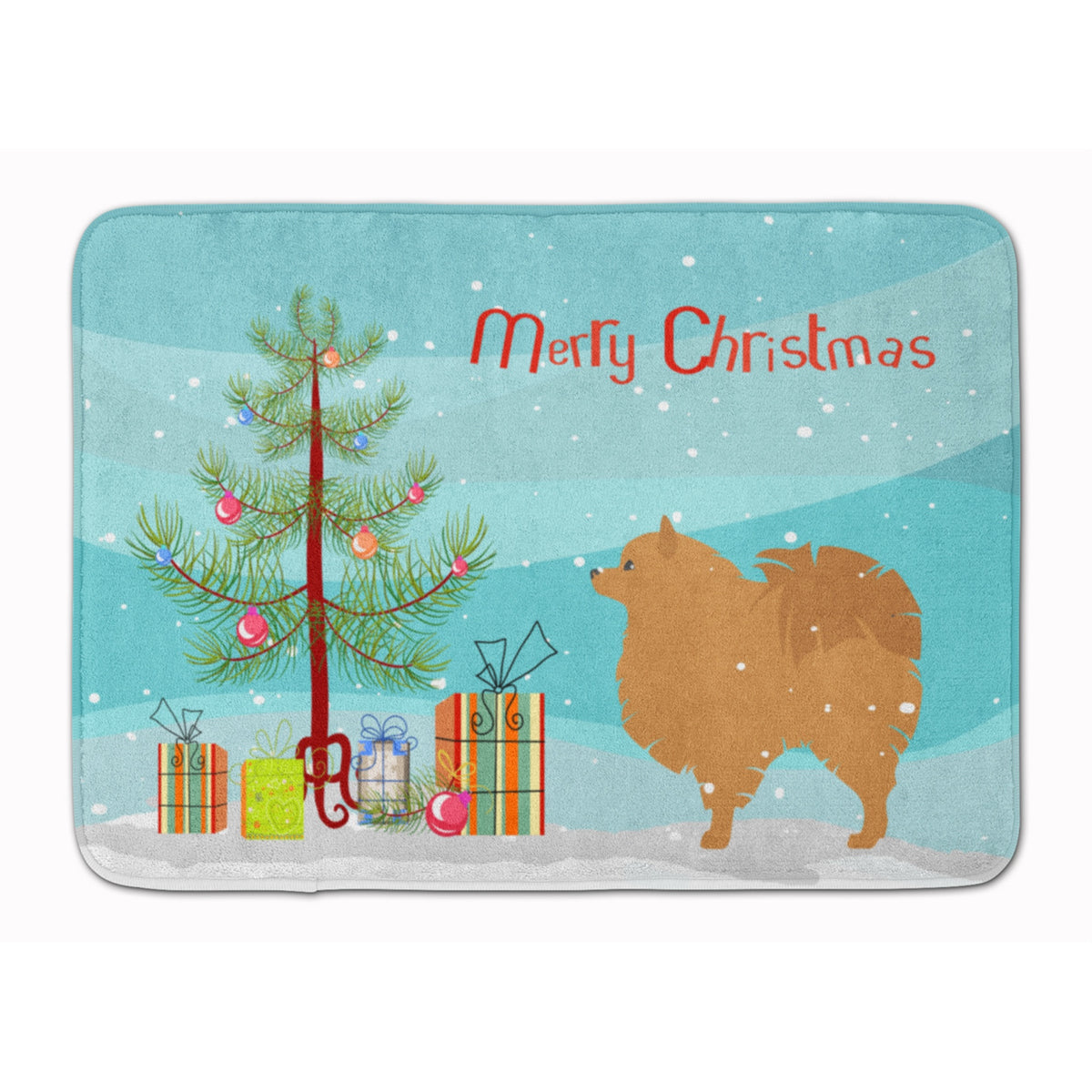 'Caroline'S Treasures Pomeranian Merry Christmas Tree Floor Mat, 19'''' X 27'''', Multicolor''