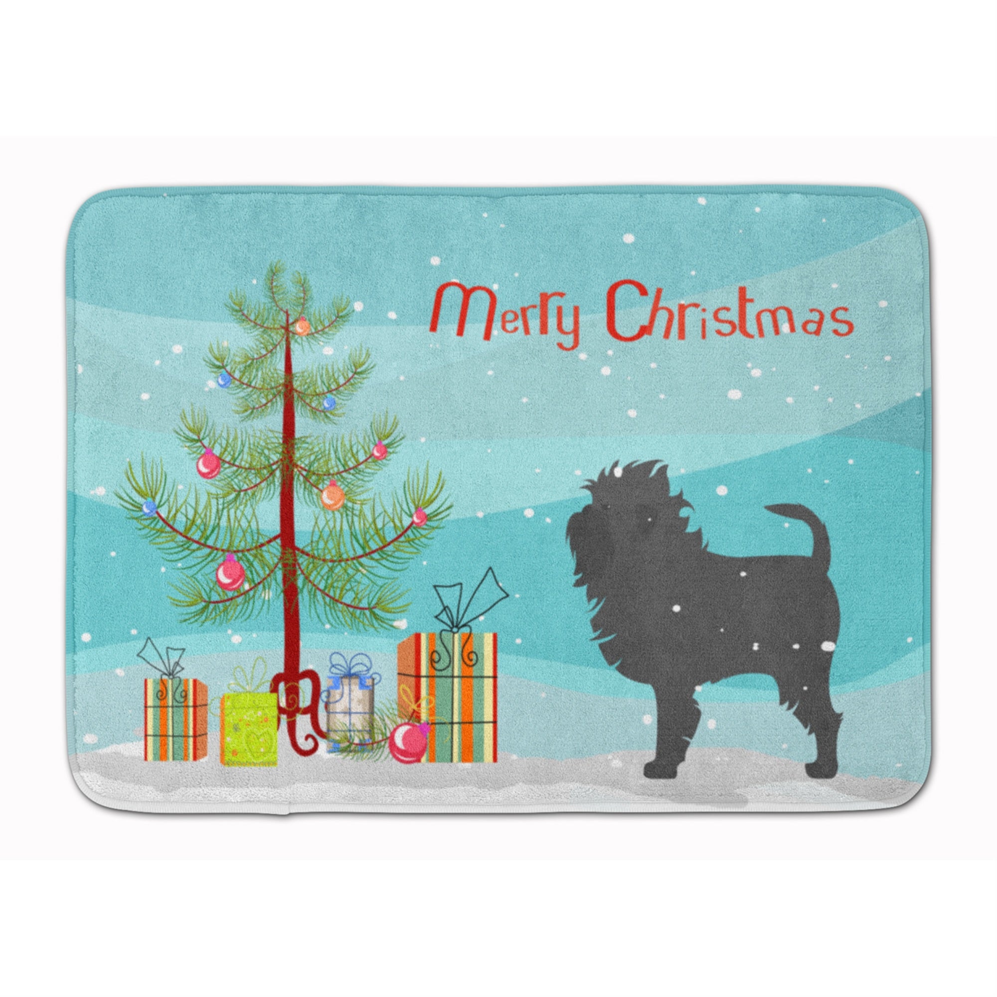 'Caroline'S Treasures Affenpinscher Merry Christmas Tree Floor Mat, 19'''' X 27'''', Multicolor''