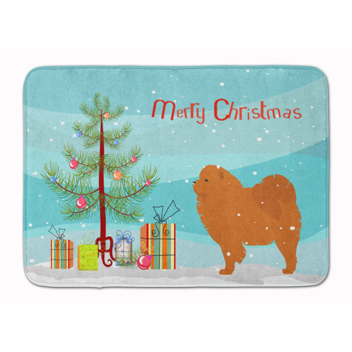 'Caroline'S Treasures Chow Merry Christmas Tree Floor Mat, 19'''' X 27'''', Multicolor''
