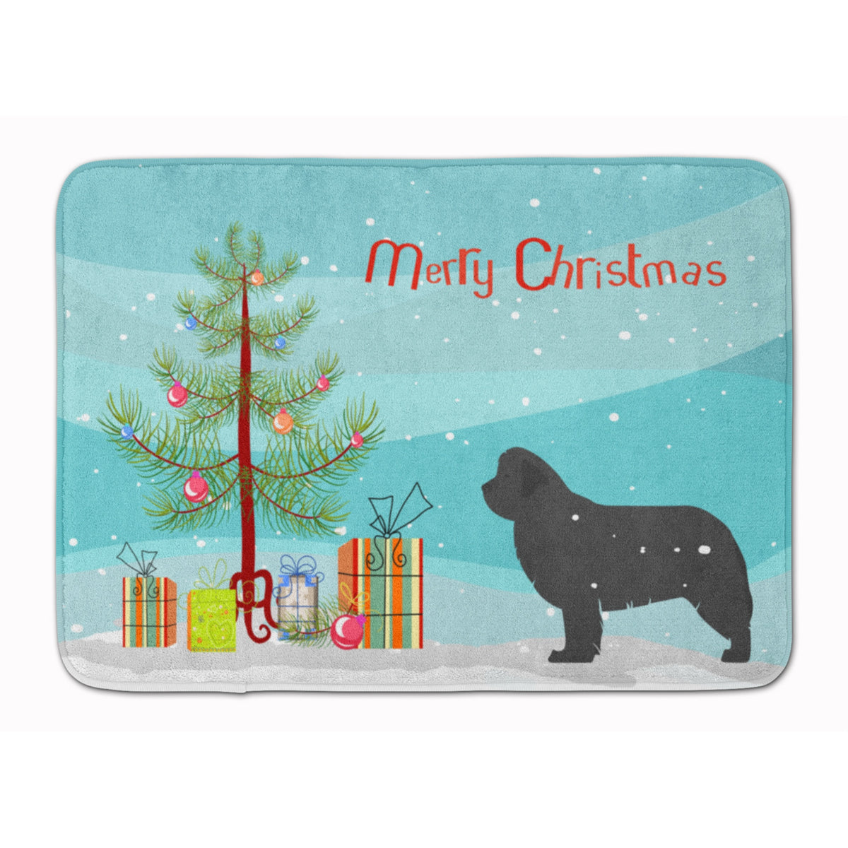 'Caroline'S Treasures Newfoundland Merry Christmas Tree Floor Mat, 19'''' X 27'''', Multicolor''