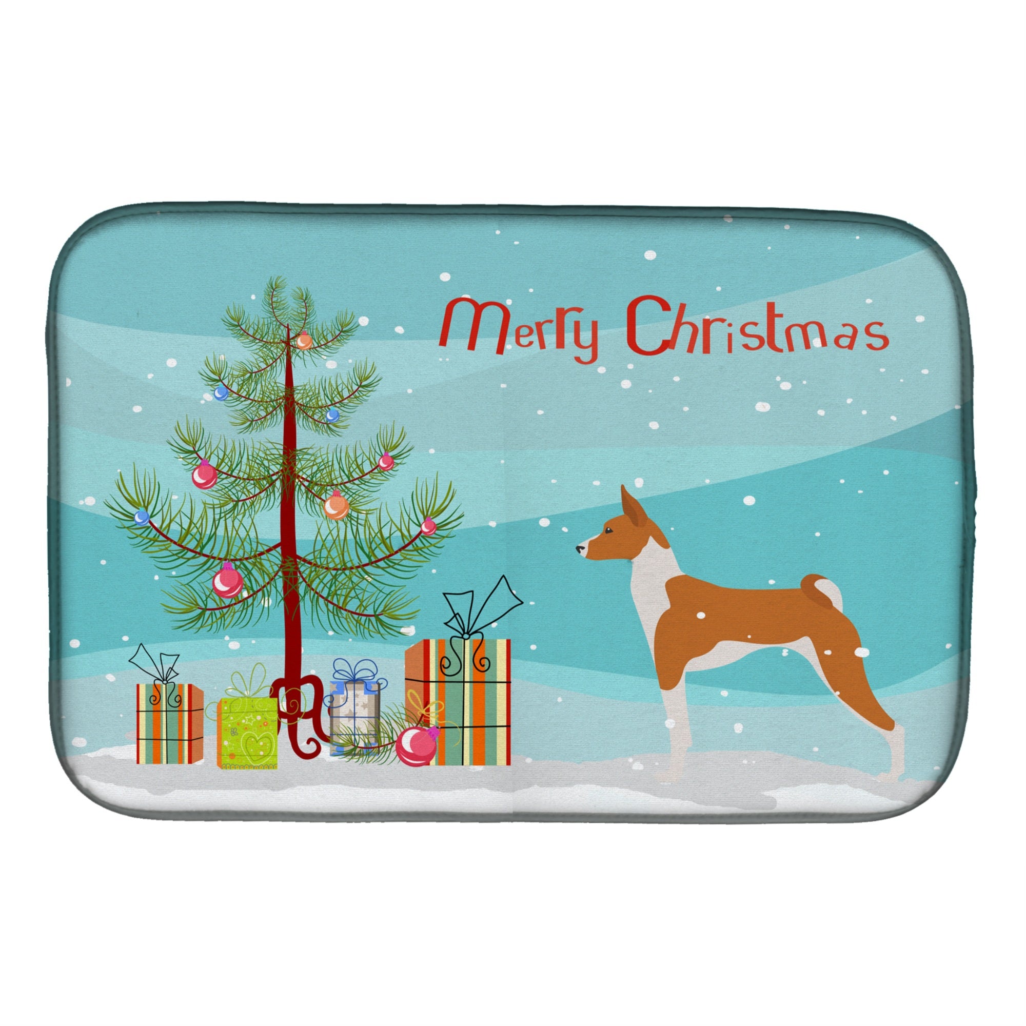 'Caroline'S Treasures Basenji Tree Dish Drying Mat, 14'''' X 21'''', Multicolor''