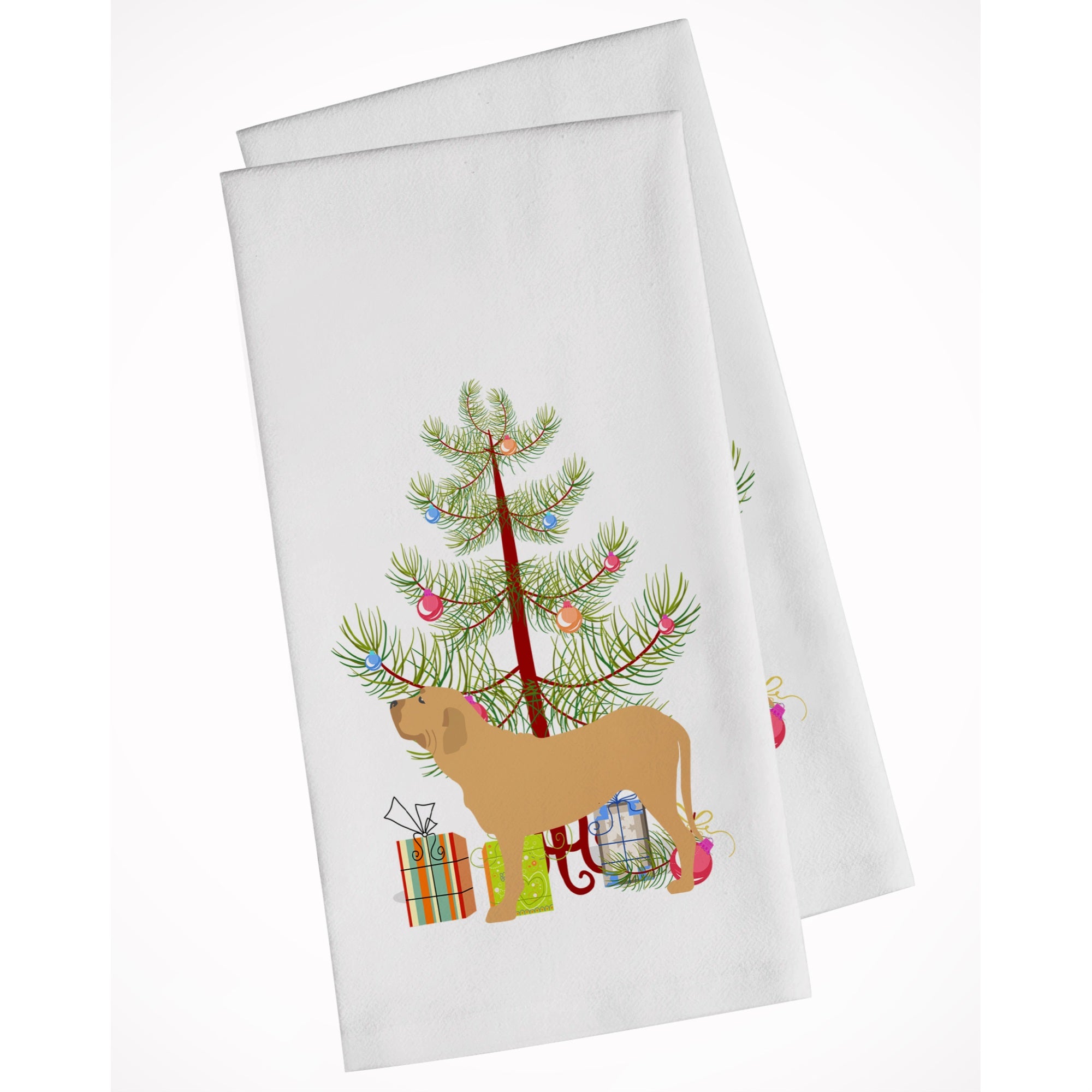 Fila Brasileiro Merry Christmas Tree White Kitchen Towel Set Of 2