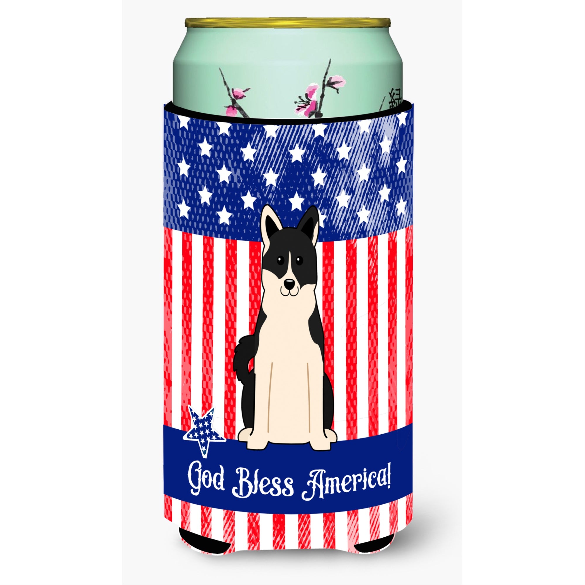 'Caroline'S Treasures Bb3024Tbc Usa Russo-European Laika Spitz Tall Boy Hugger Cold-Beverage-Koozies, Multicolor''