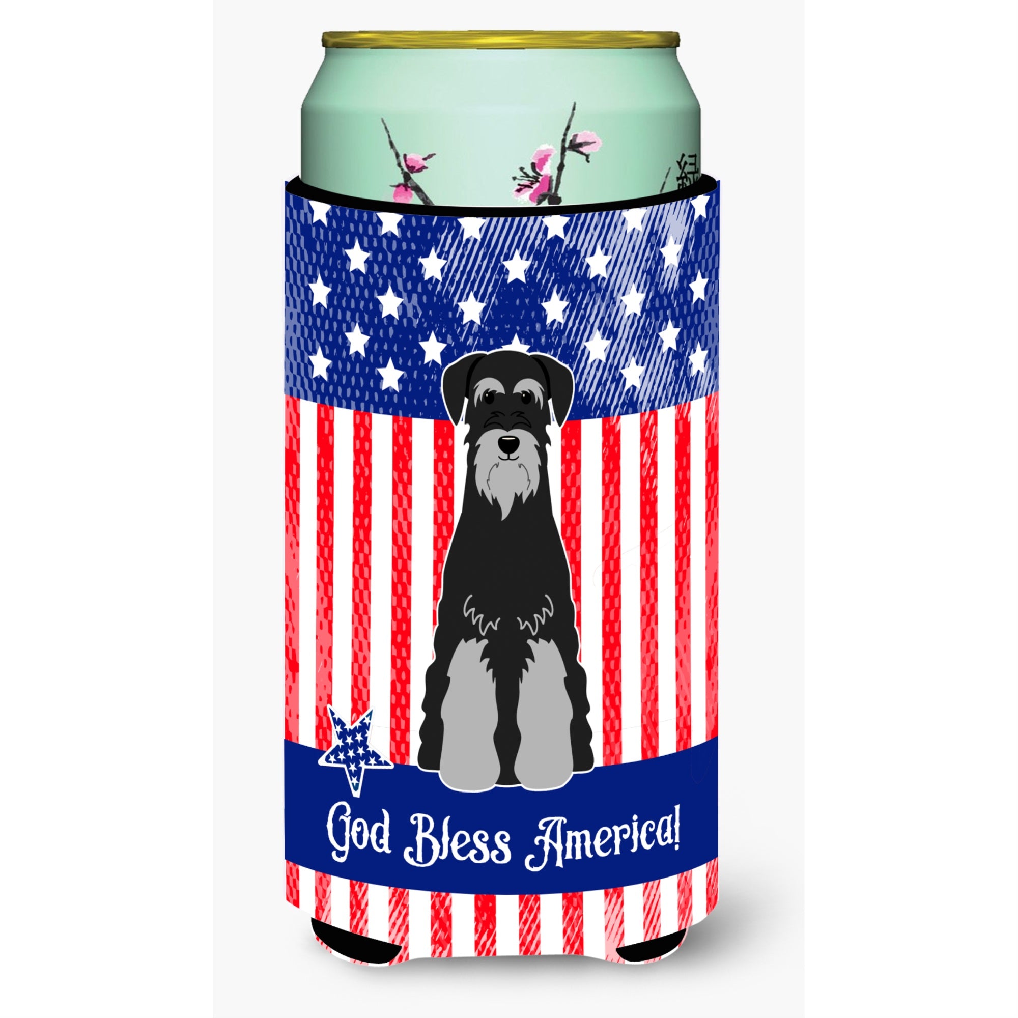 'Caroline'S Treasures Bb3029Tbc Usa Standard Schnauzer Black Grey Tall Boy Hugger Cold-Beverage-Koozies, Multicolor''