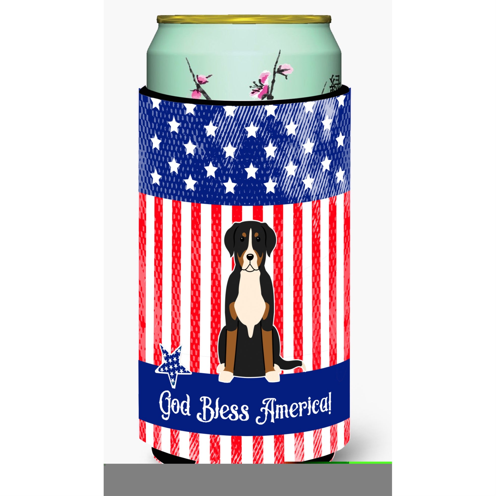 'Caroline'S Treasures Bb3032Tbc Usa Greater Swiss Mountain Dog Tall Boy Hugger Cold-Beverage-Koozies, Multicolor''