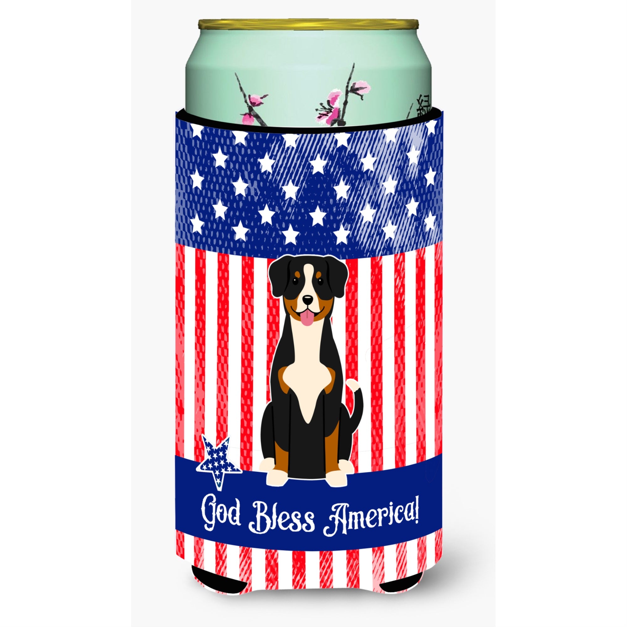'Caroline'S Treasures Bb3033Tbc Patriotic Usa Entlebucher Tall Boy Hugger Cold-Beverage-Koozies, Multicolor''