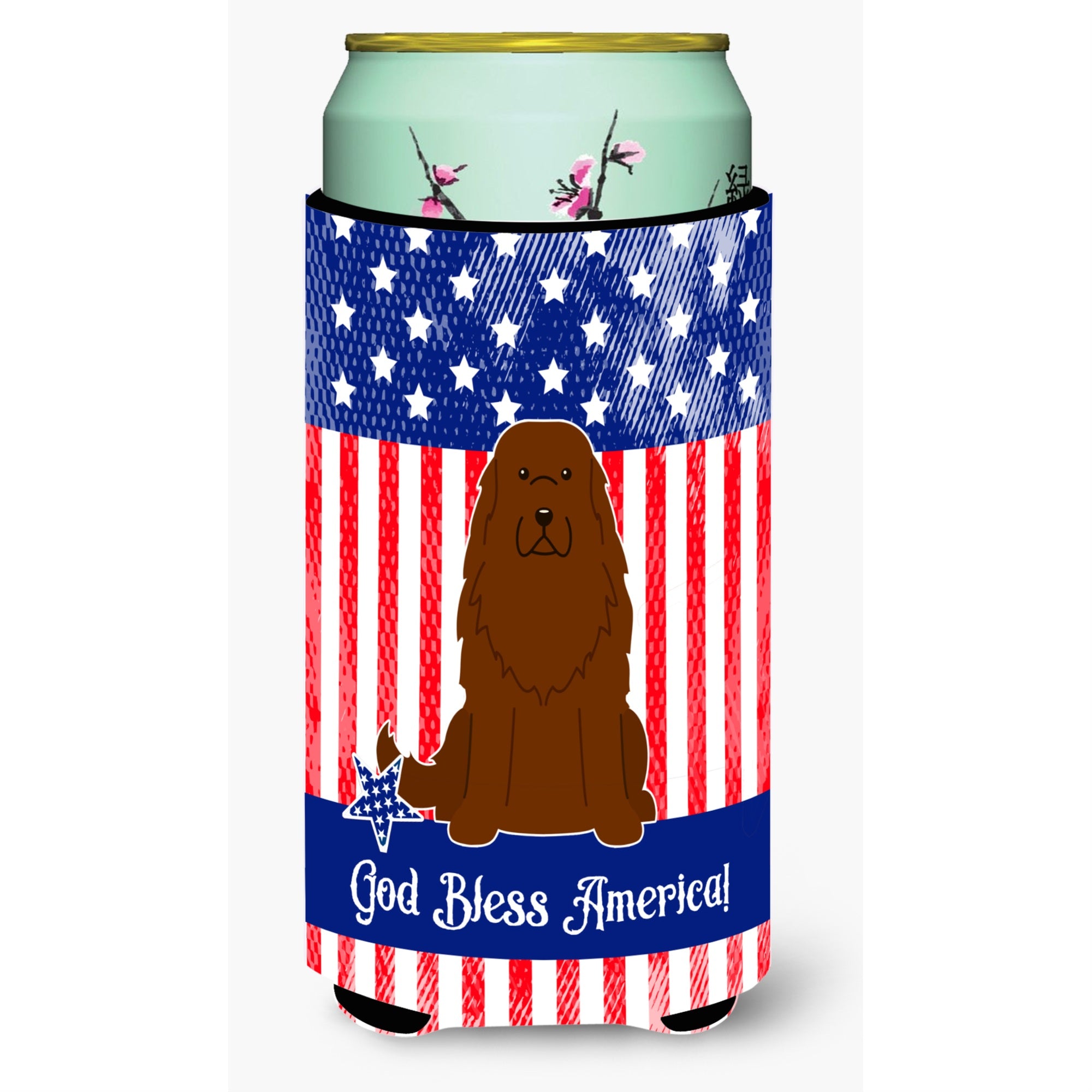 'Caroline'S Treasures Bb3045Tbc Usa Caucasian Shepherd Dog Tall Boy Hugger Cold-Beverage-Koozies, Multicolor''