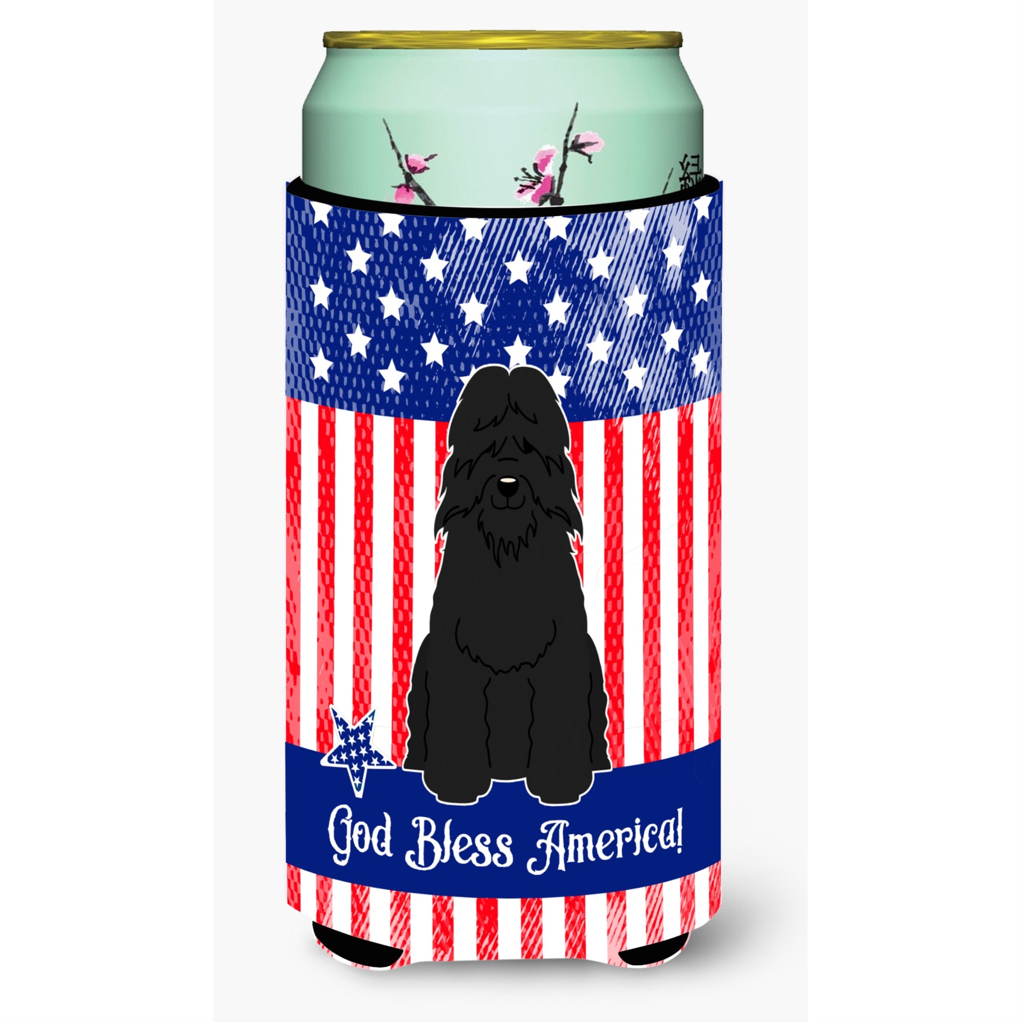 'Caroline'S Treasures Bb3069Tbc Patriotic Usa Bouvier Des Flandres Tall Boy Hugger Cold-Beverage-Koozies, Multicolor''