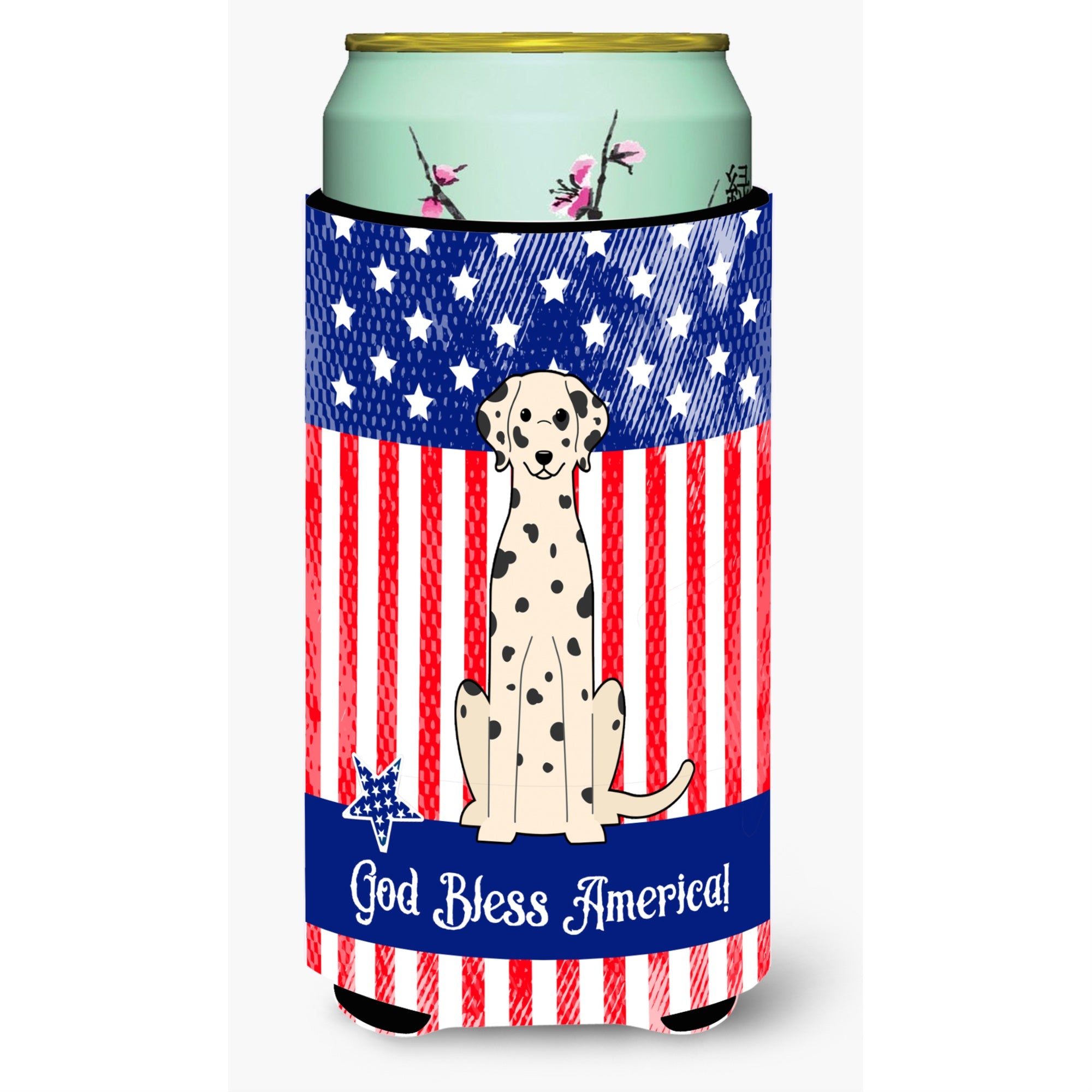 'Caroline'S Treasures Bb3092Tbc Patriotic Usa Dalmatian Tall Boy Hugger Cold-Beverage-Koozies, Multicolor''