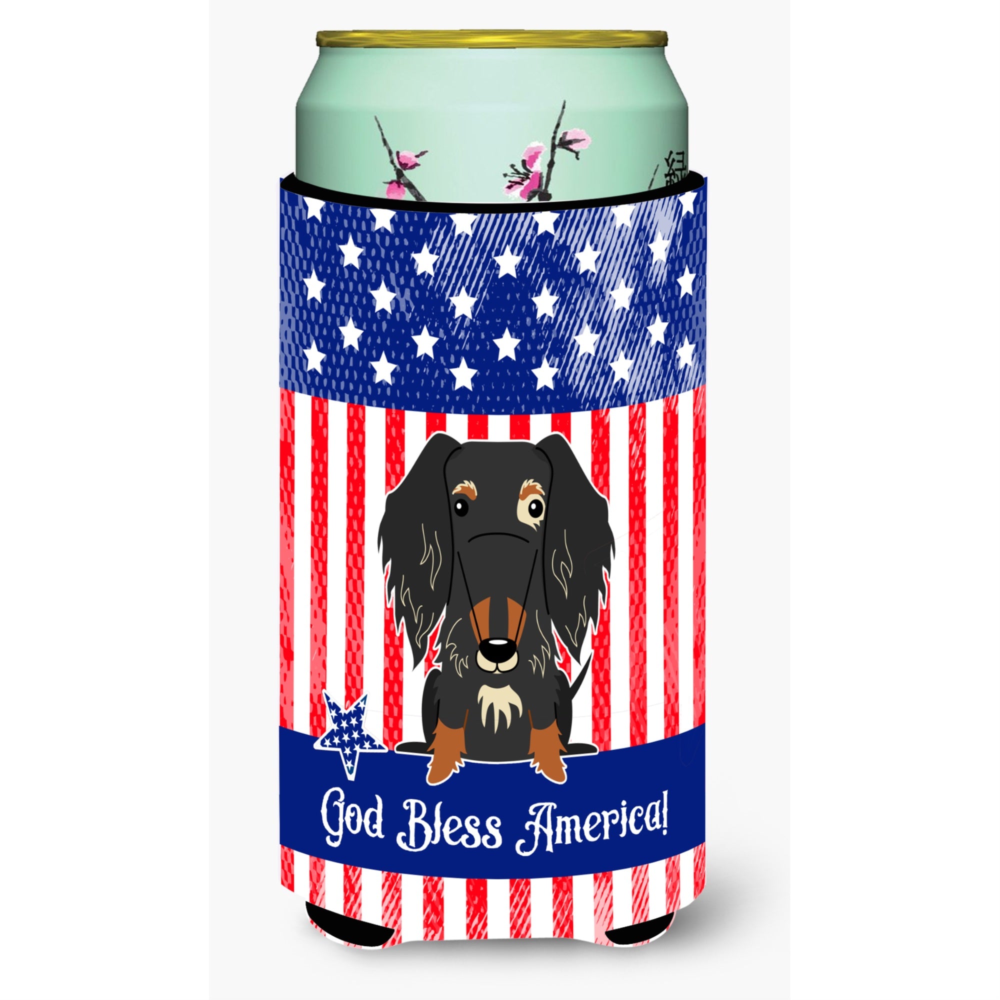'Caroline'S Treasures Bb3123Tbc Usa Wire Haired Dachshund Dapple Tall Boy Hugger Cold-Beverage-Koozies, Multicolor''
