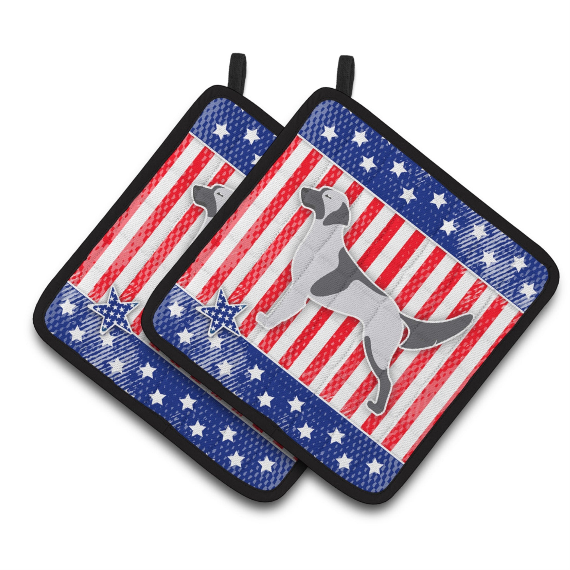'Caroline'S Treasures Usa Patriotic English Setter Pair Of Pot Holders Bb3281Pthd, 7.5Hx7.5W, Multicolor''