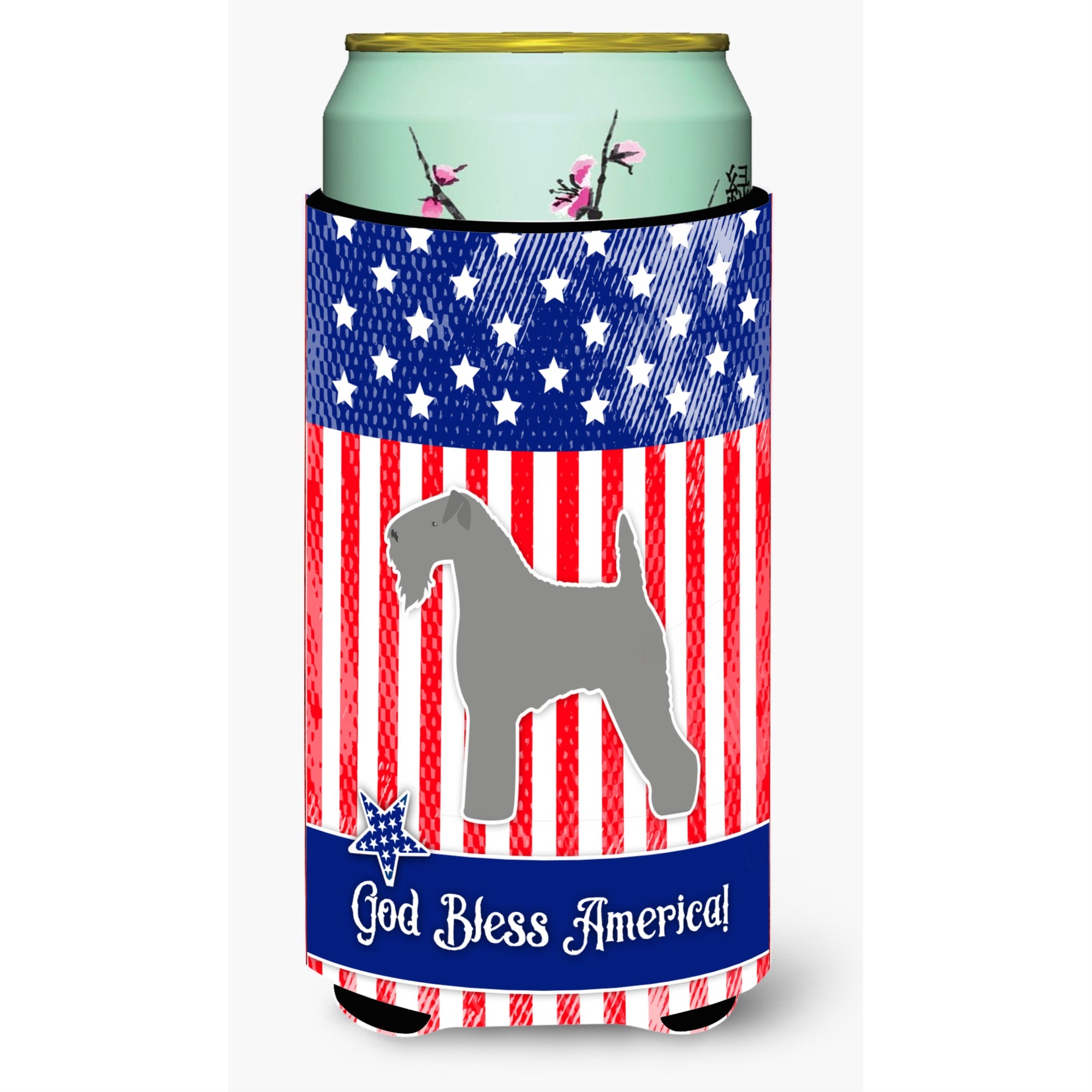 'Caroline'S Treasures Usa Patriotic Kerry Blue Terrier Tall Boy Beverage Insulator Hugger, Multicolor''