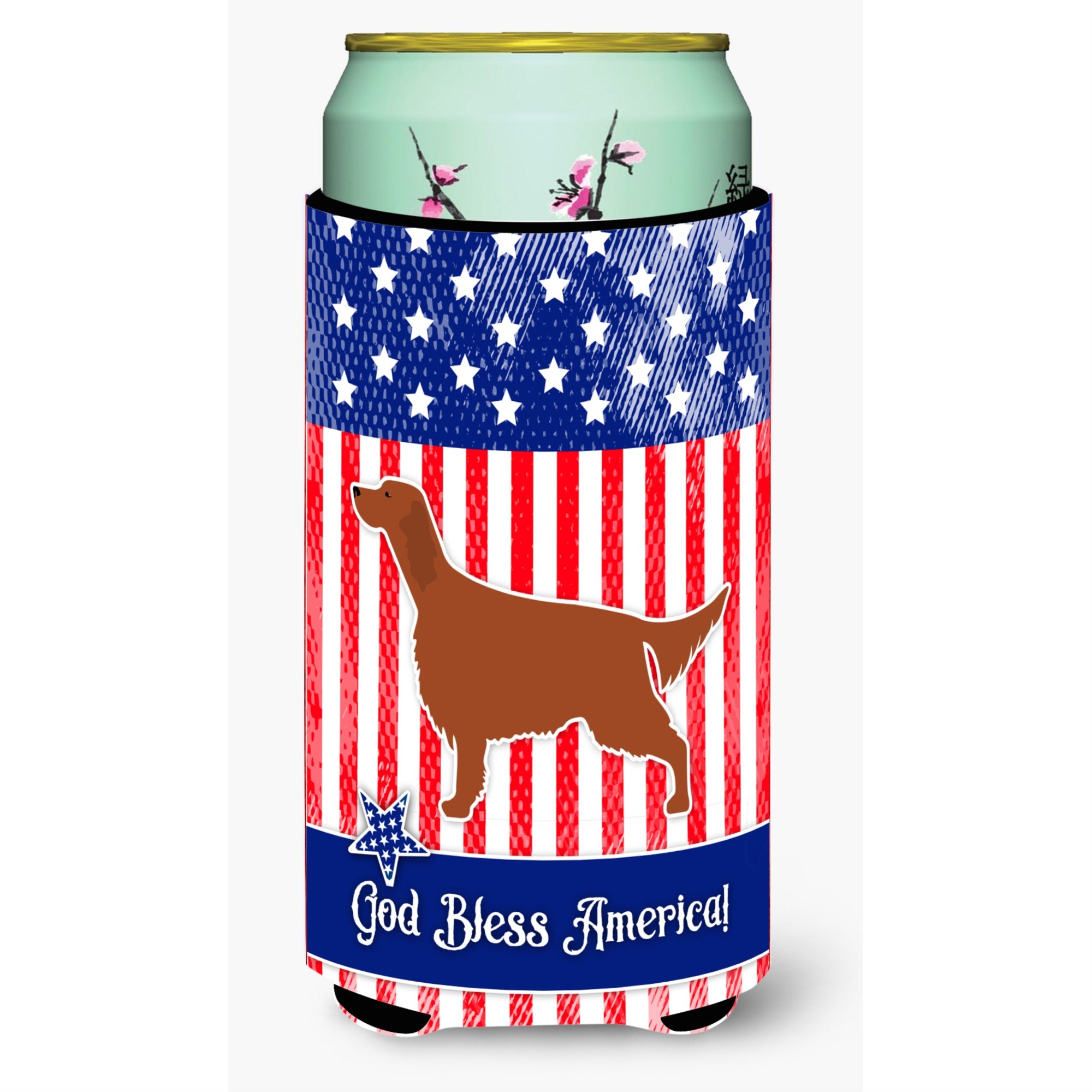 'Caroline'S Treasures Iusa Patriotic Rish Setter Tall Boy Beverage Insulator Hugger, Multicolor''