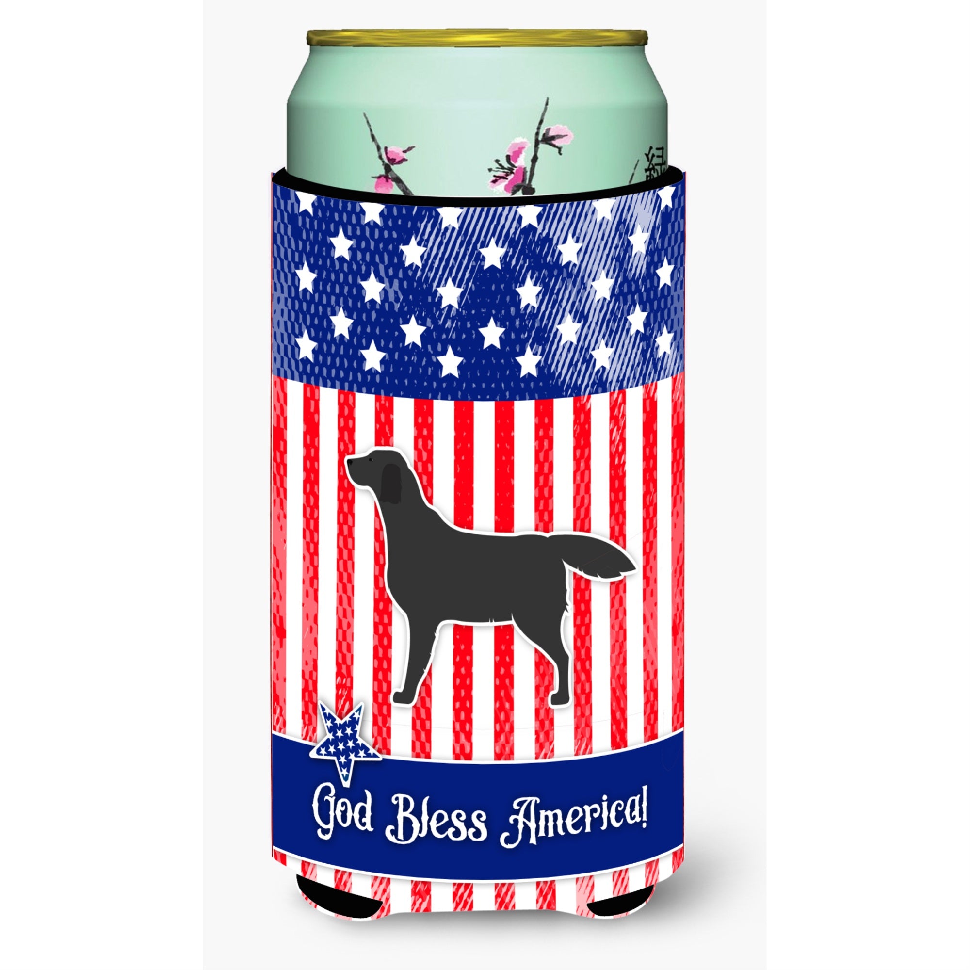'Caroline'S Treasures Usa Patriotic Black Labrador Retriever Beverage Insulator Hugger, Tall Boy, Multicolor''