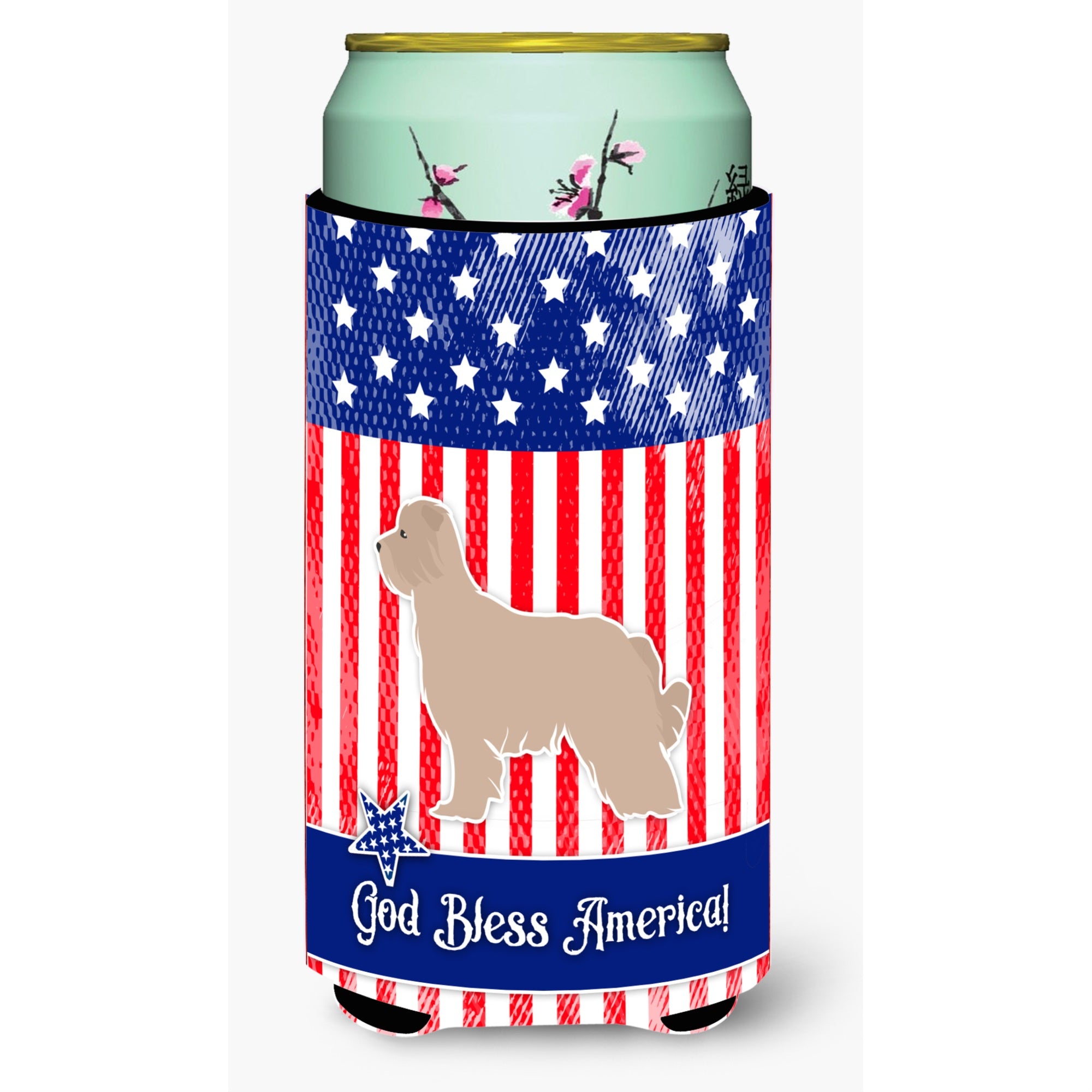 'Caroline'S Treasures Usa Patriotic Pyrenean Shepherd Beverage Insulator Hugger, Tall Boy, Multicolor''