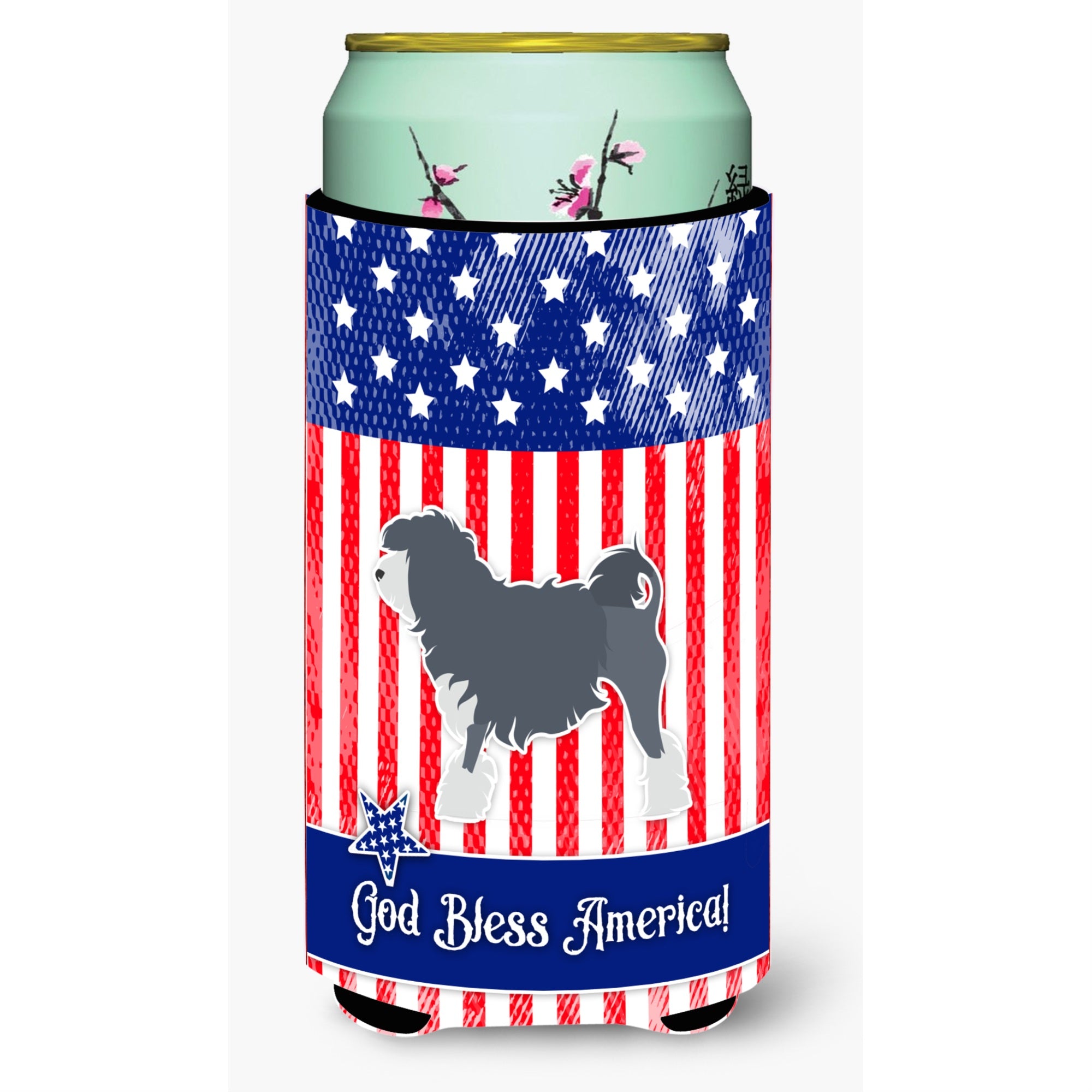 'Caroline'S Treasures Usa Patriotic Lowchen Beverage Insulator Hugger, Tall Boy, Multicolor''