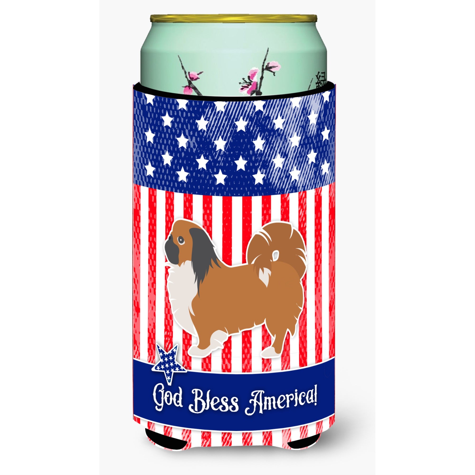 'Caroline'S Treasures Usa Patriotic Pekingese Beverage Insulator Hugger, Tall Boy, Multicolor''