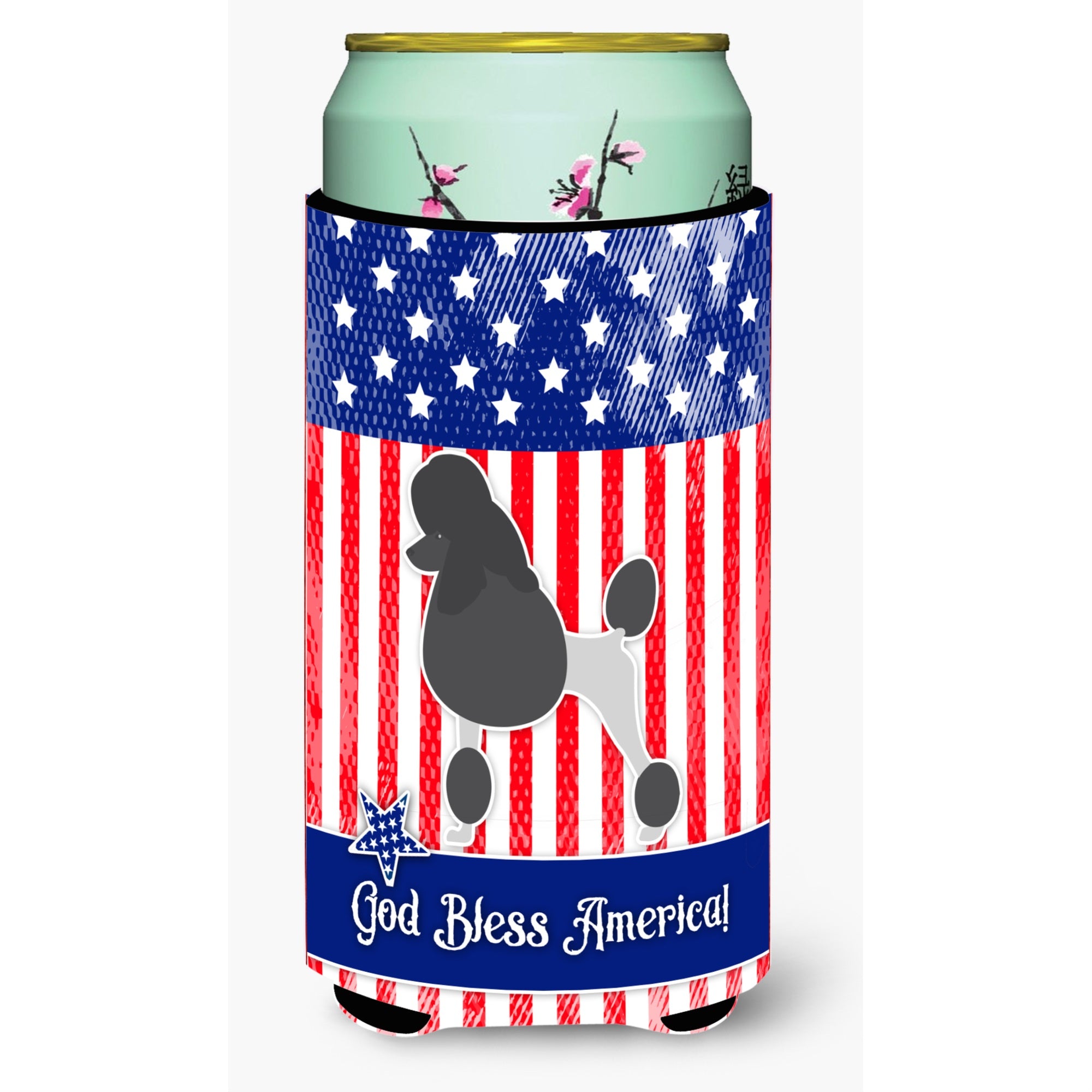 'Caroline'S Treasures Usa Patriotic Poodle Beverage Insulator Hugger, Tall Boy, Multicolor''