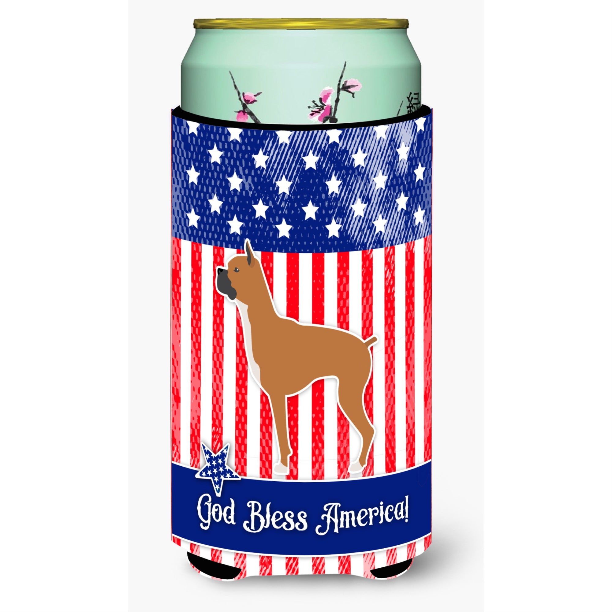 'Caroline'S Treasures Usa Patriotic Boxer Beverage Insulator Hugger, Tall Boy, Multicolor''