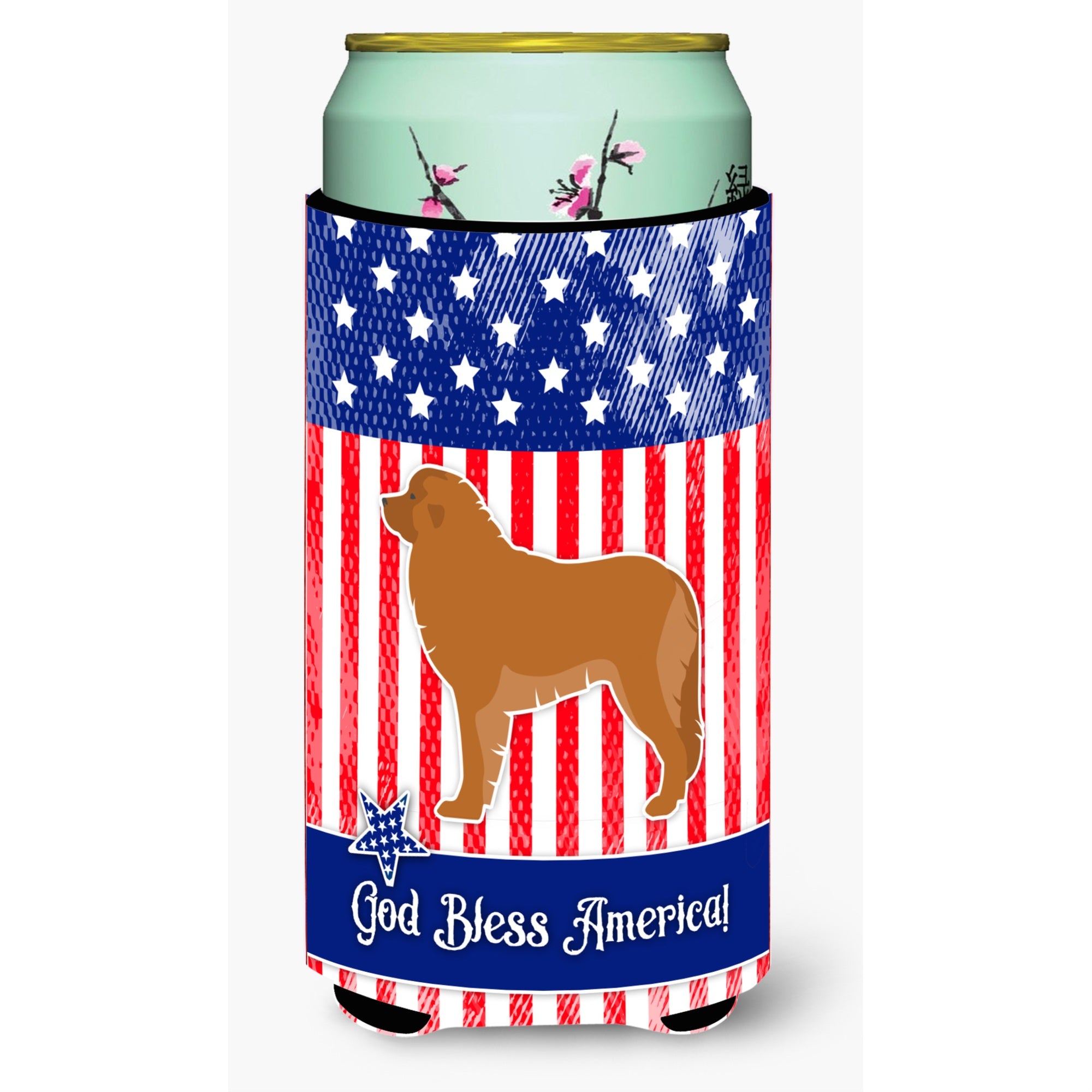 'Caroline'S Treasures Usa Patriotic Leon Berger Beverage Insulator Hugger, Tall Boy, Multicolor''