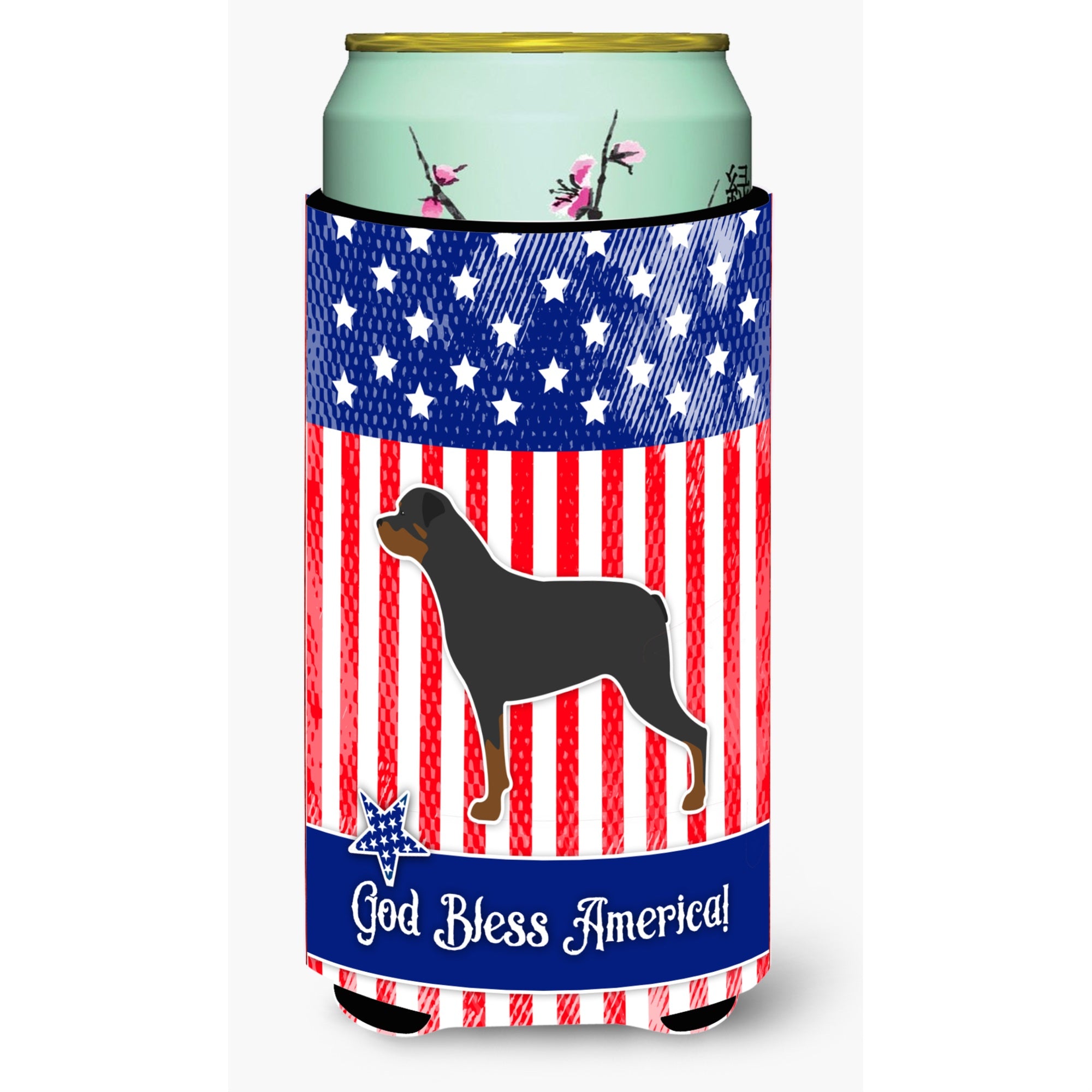 'Caroline'S Treasures Usa Patriotic Rottweiler Tall Boy Beverage Insulator Hugger, Multicolor''