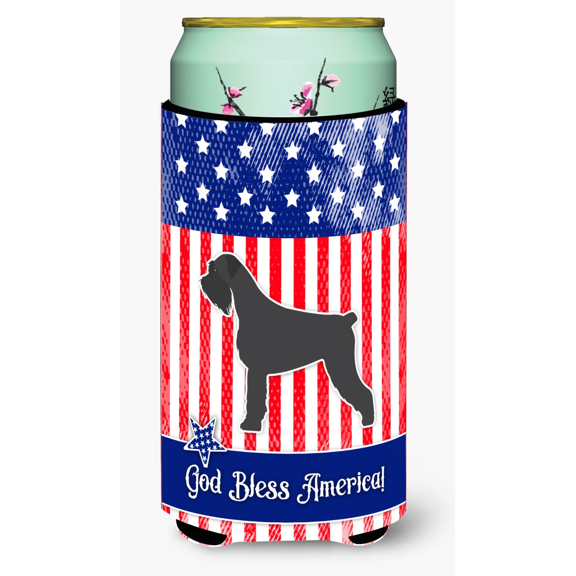 'Caroline'S Treasures Usa Patriotic Giant Schnauzer Tall Boy Beverage Insulator Hugger, Multicolor''