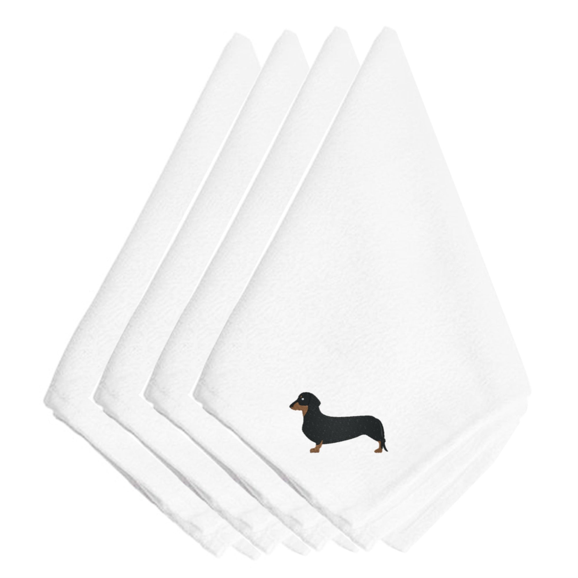 'Caroline'S Treasures Bb3382Npke Dachshund Embroidered Napkins (Set Of 4), 20'''', Multicolor''
