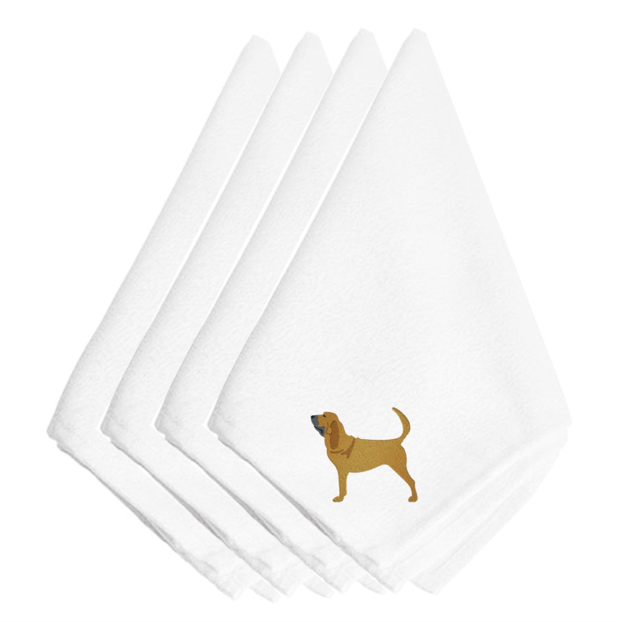 'Caroline'S Treasures Bb3384Npke Bloodhound Embroidered Napkins (Set Of 4), 20'''', Multicolor''