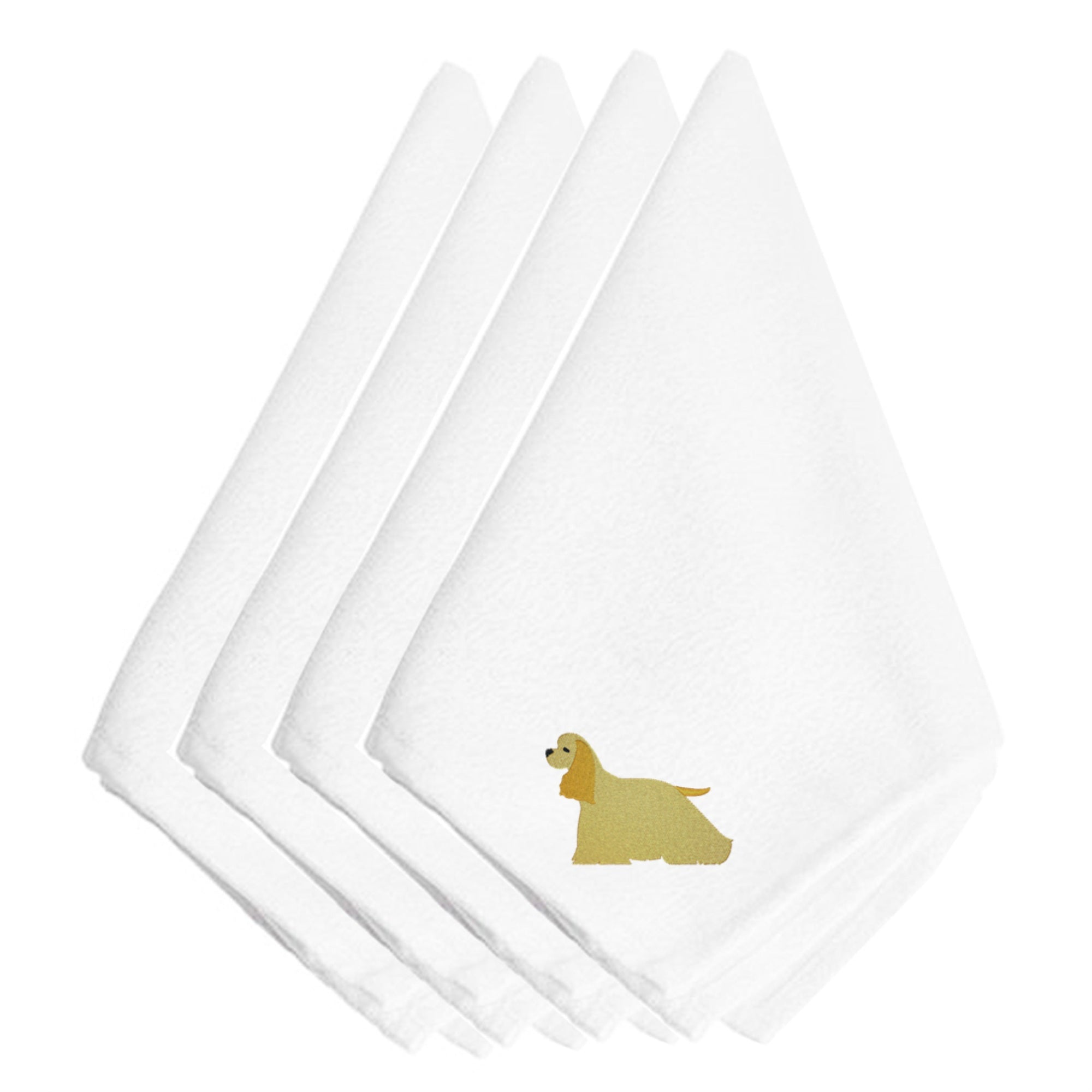 'Caroline'S Treasures Bb3386Npke Cocker Spaniel Embroidered Napkins (Set Of 4), 20'''', Multicolor''