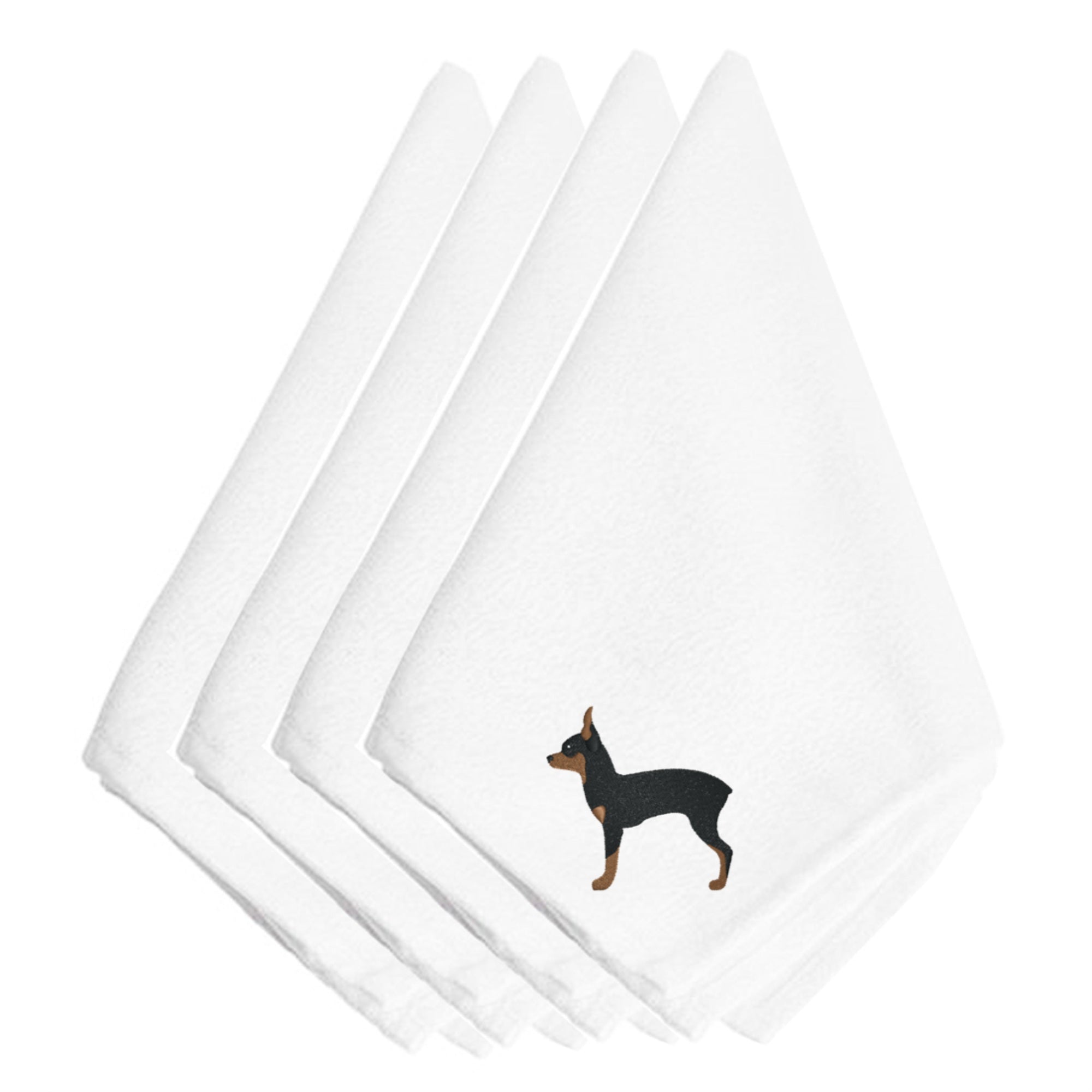 'Caroline'S Treasures Bb3387Npke Toy Fox Terrier Embroidered Napkins (Set Of 4), 20'''', Multicolor''