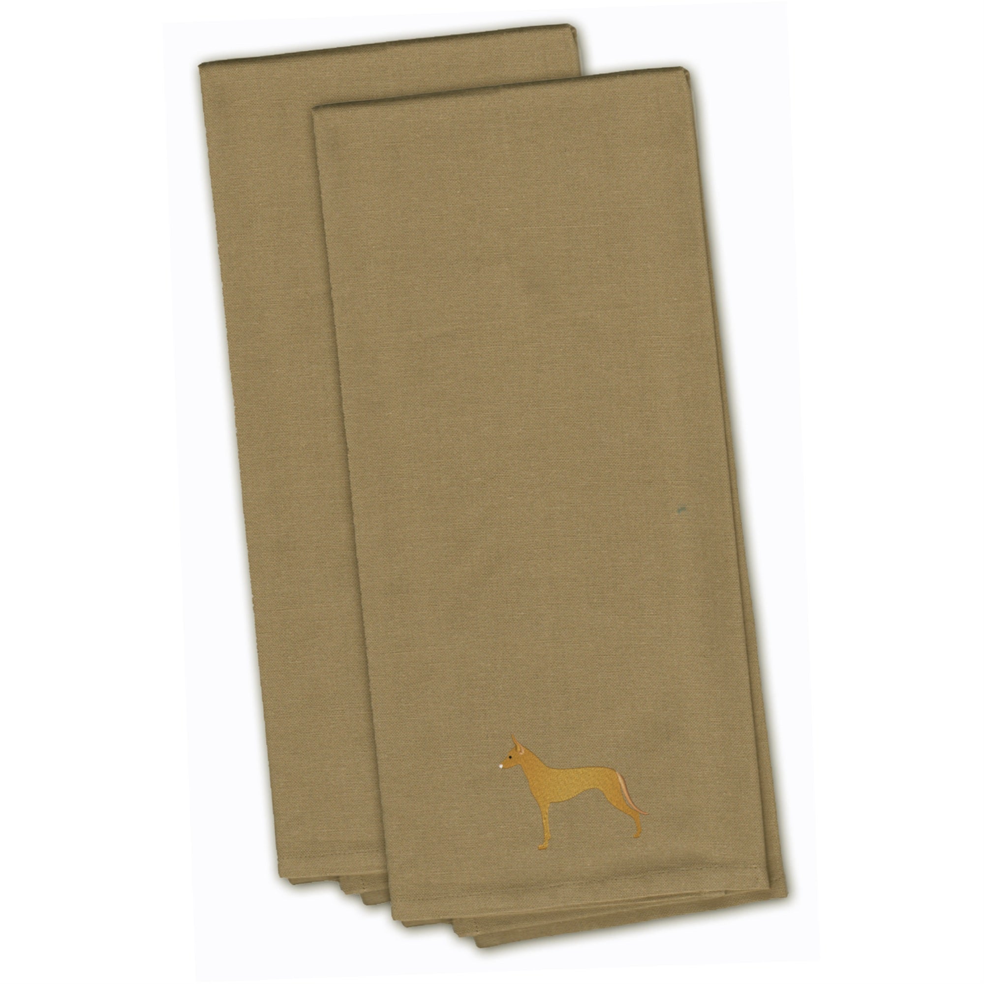 'Caroline'S Treasures Bb3388Tntwe Pharaoh Hound Tan Embroidered Kitchen Towel (Set Of 2), 28'''' X 19'''', Multicolor''