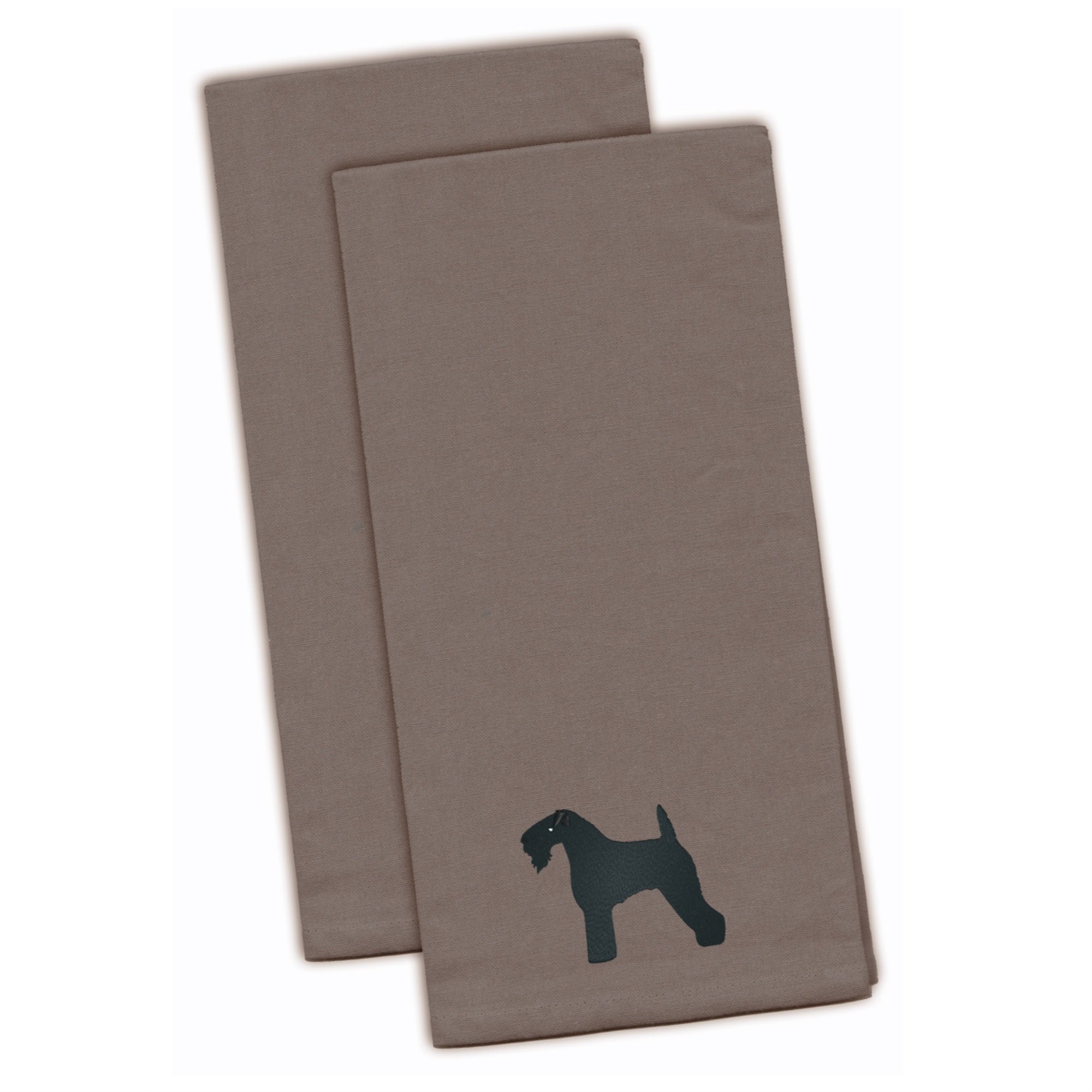 'Caroline'S Treasures Bb3392Gytwe Kerry Blue Terrier Gray Embroidered Kitchen Towel (Set Of 2), 28'''' X 19'''', Multicolor''