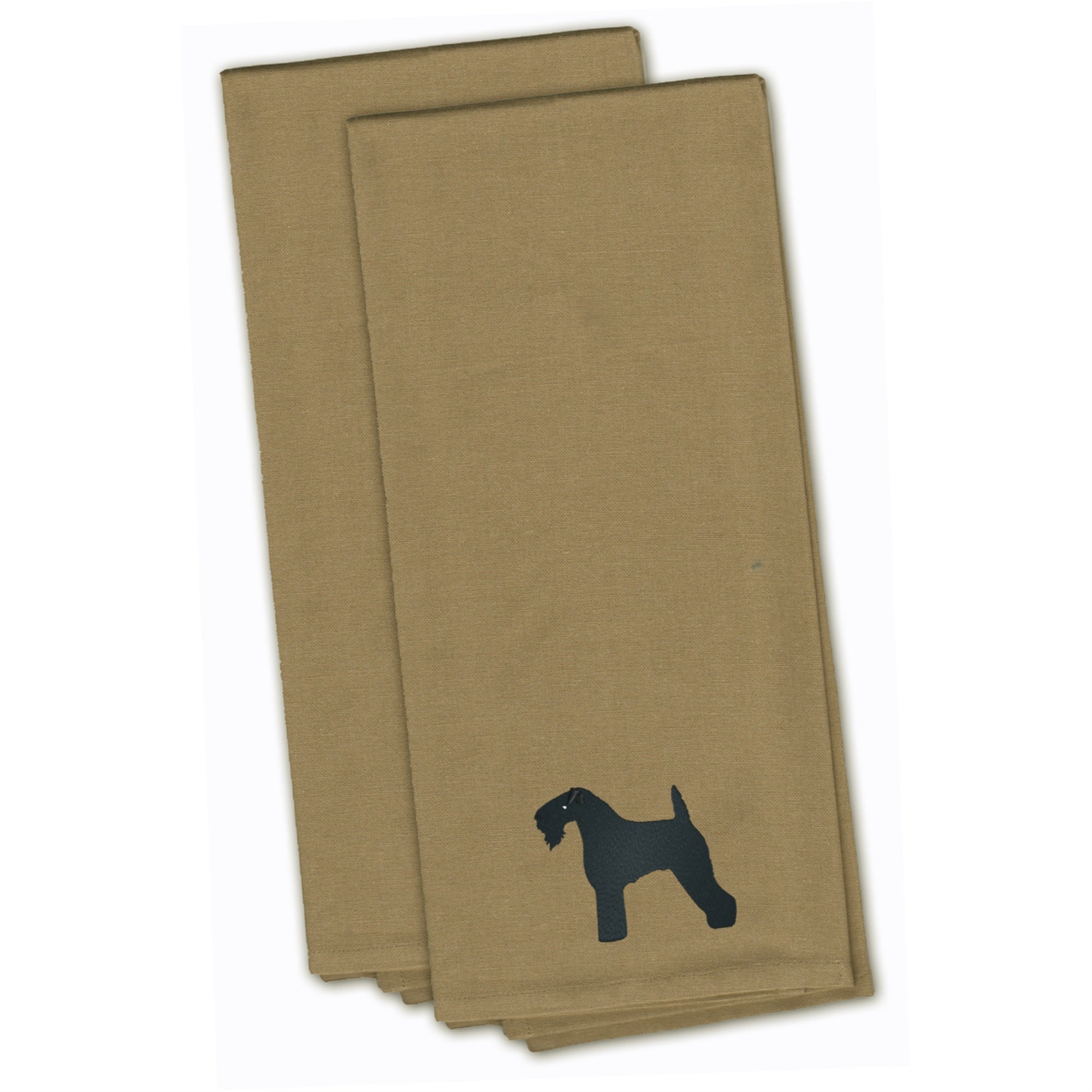 'Caroline'S Treasures Bb3392Tntwe Kerry Blue Terrier Tan Embroidered Kitchen Towel (Set Of 2), 28'''' X 19'''', Multicolor''