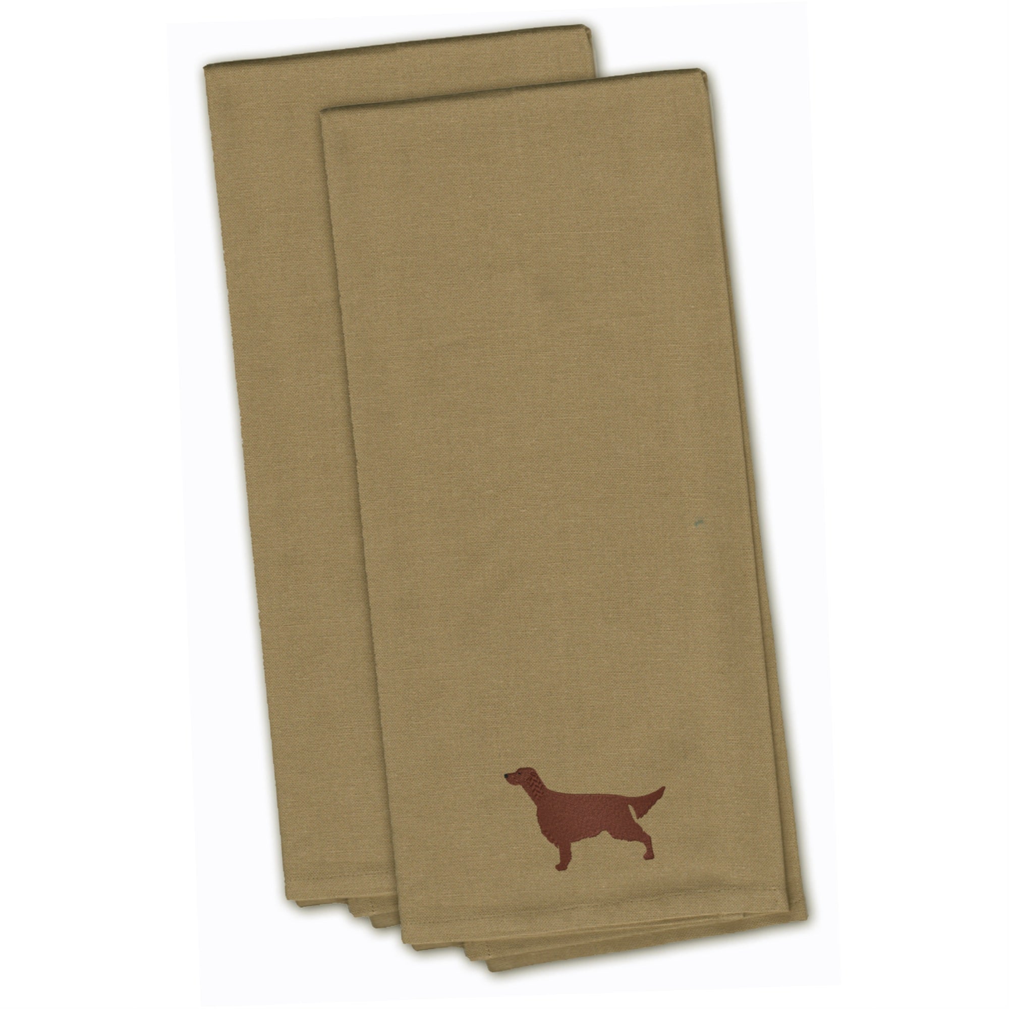 'Caroline'S Treasures Bb3393Tntwe Irish Setter Tan Embroidered Kitchen Towel (Set Of 2), 28'''' X 19'''', Multicolor''